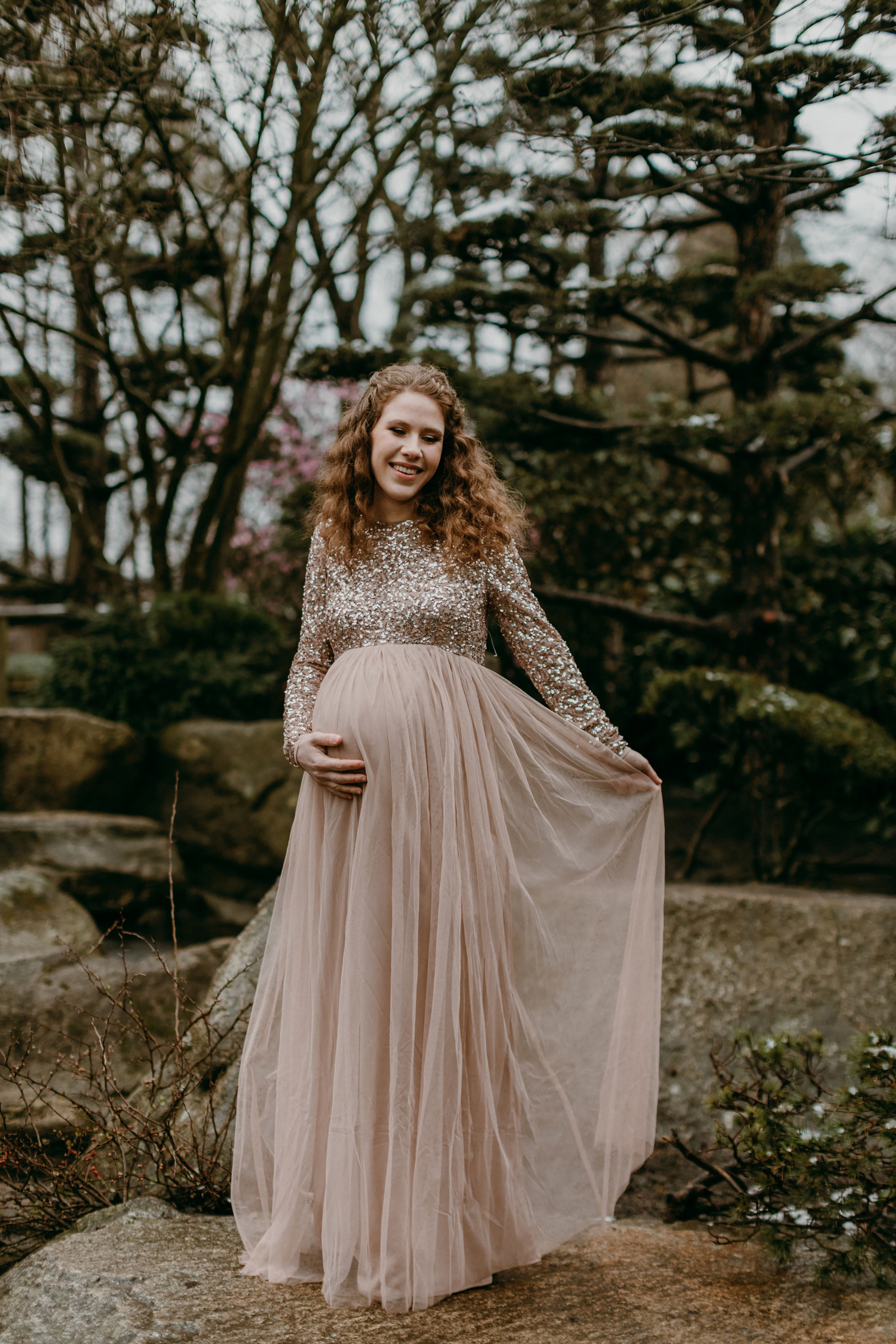 Фотосессия беременности в Ботаническом саду Гамбурга. Фотограф в Германии — Мария Чистякова