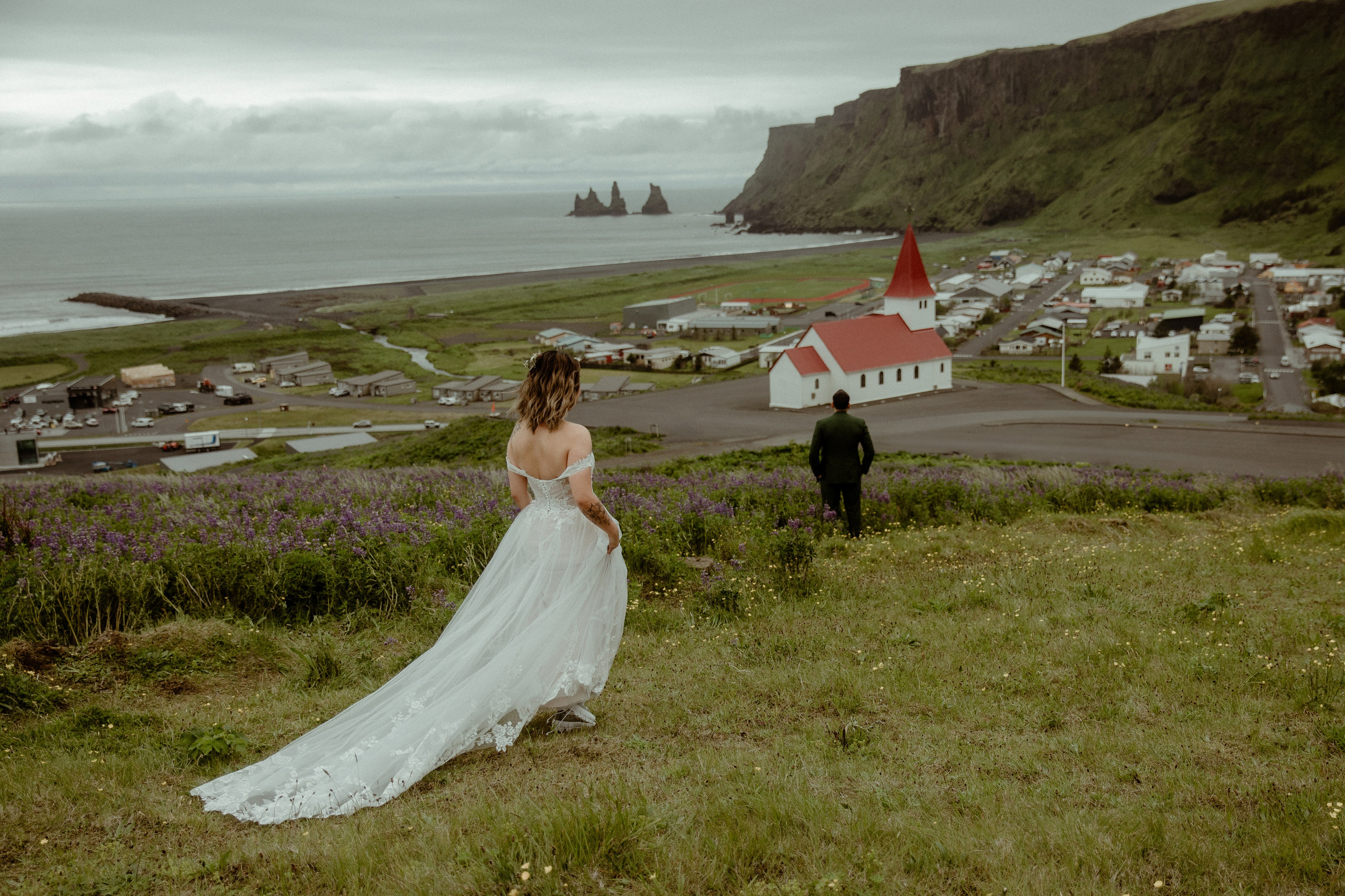 Elopement at Kvernufoss Waterfall. Iceland elopement photo and video | Nikolaichik Photo
