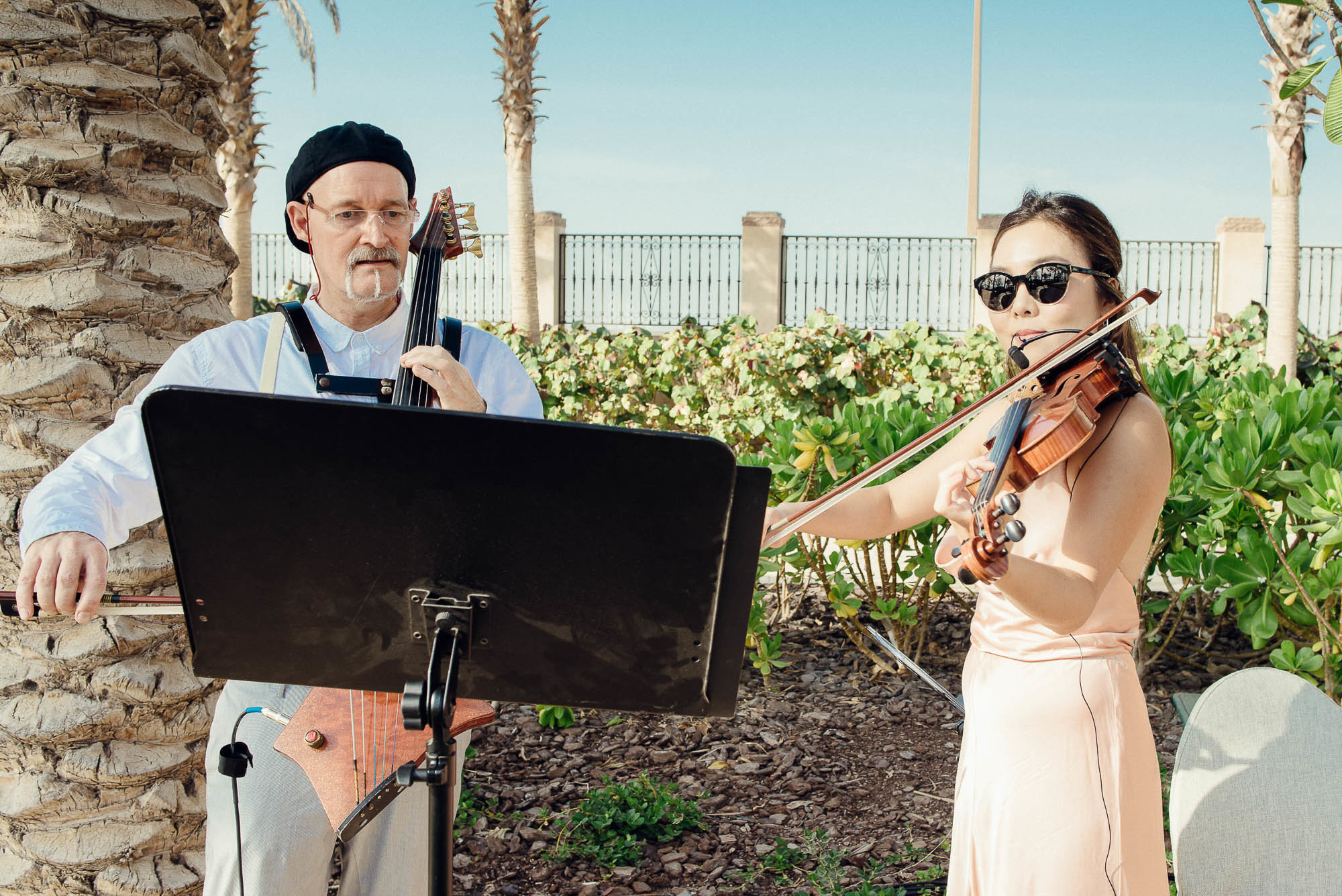 Музыканты играют марш Мендельсона на свадебной церемонии