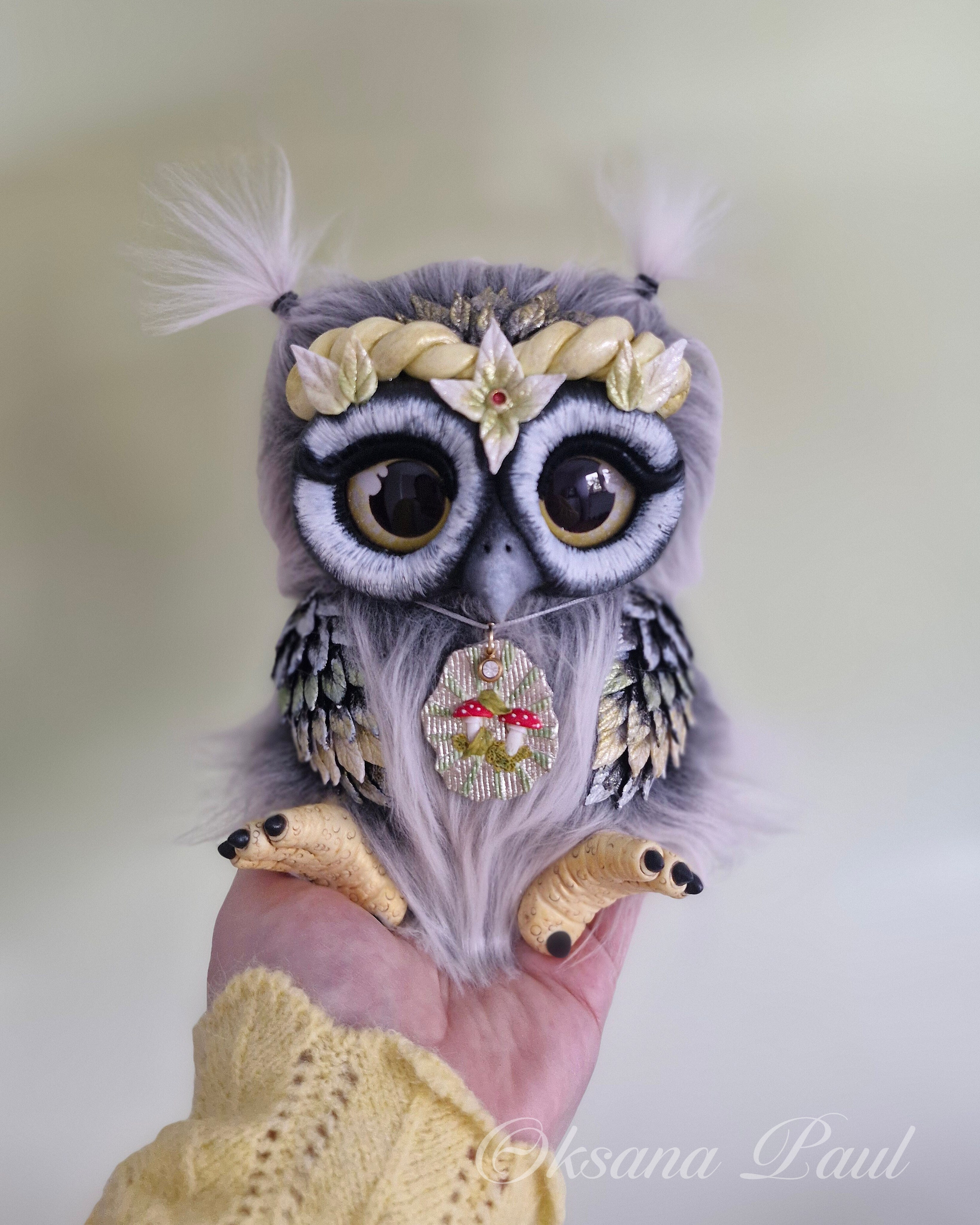Авторская серия совят / Eulenkollektion ➤. Oksana Paul-Gardinen-Design Oksana Paul ✧ Art of Gardinen & Textile Design ✧ Polymer Clay Art & Handmade Creatures