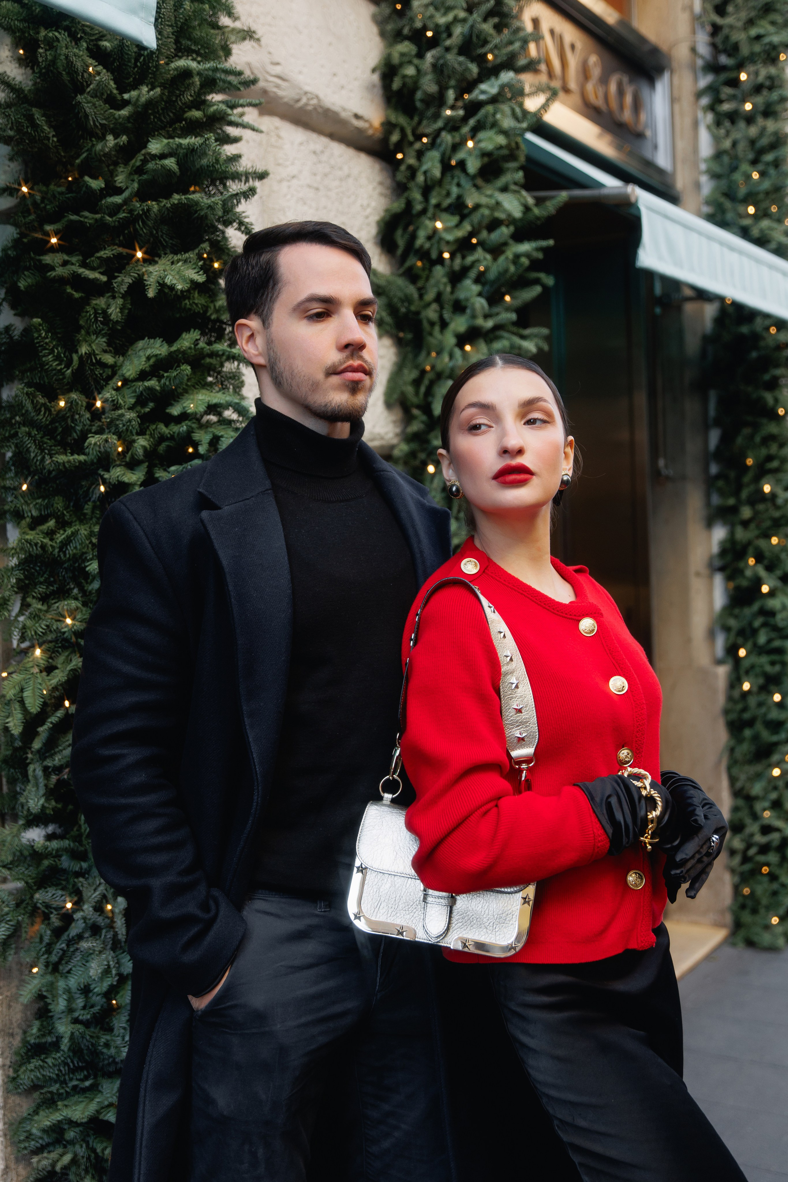 Christmas photoshooting in Rome Couple street christmas shooting Christmast looks style Christmas photoshootingRome christmast Christmas couple looksNew year Photoshooting