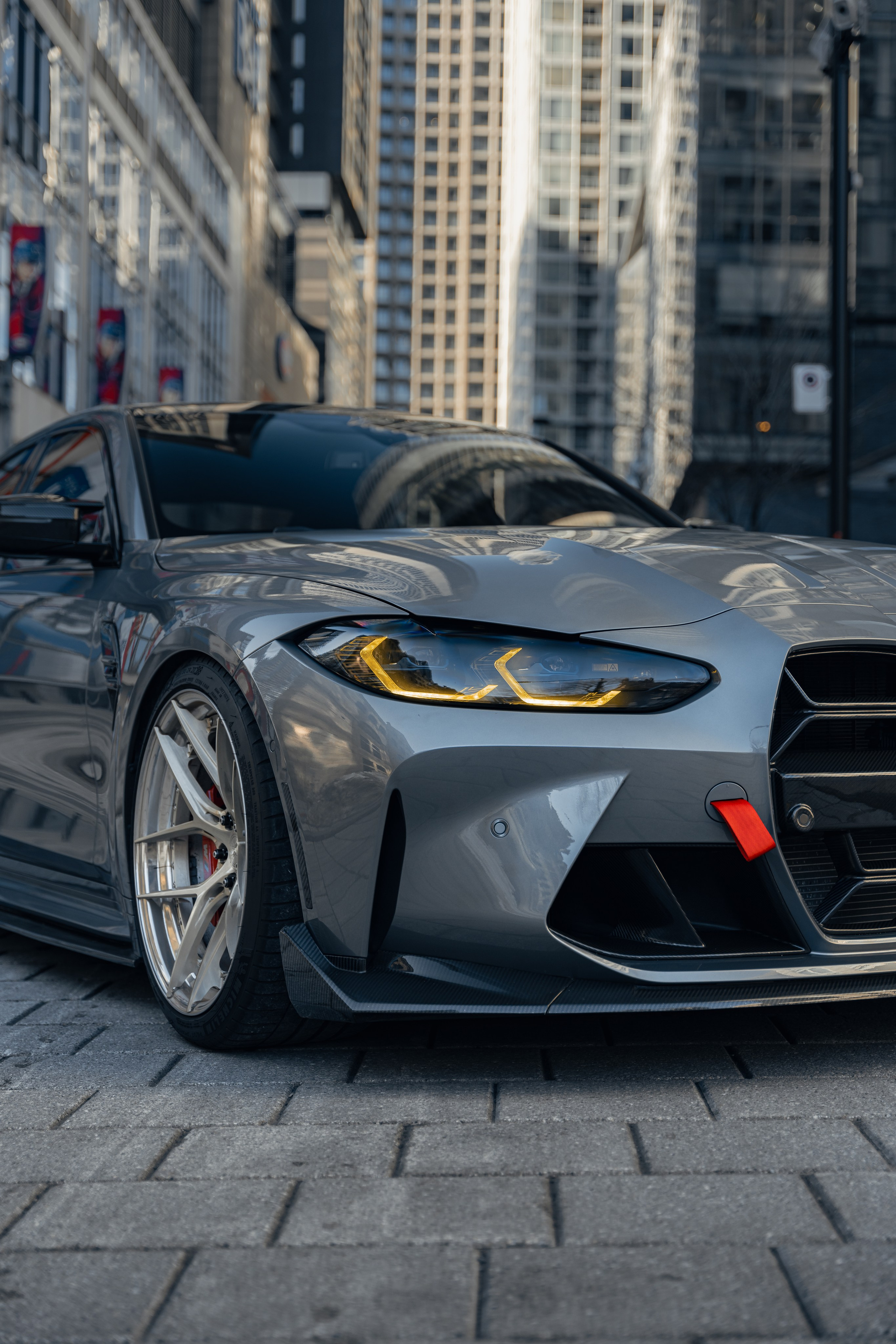 BMW M3 G80 Downtown Montreal. Photographe de voitures à Paris — Vitalii Motruk