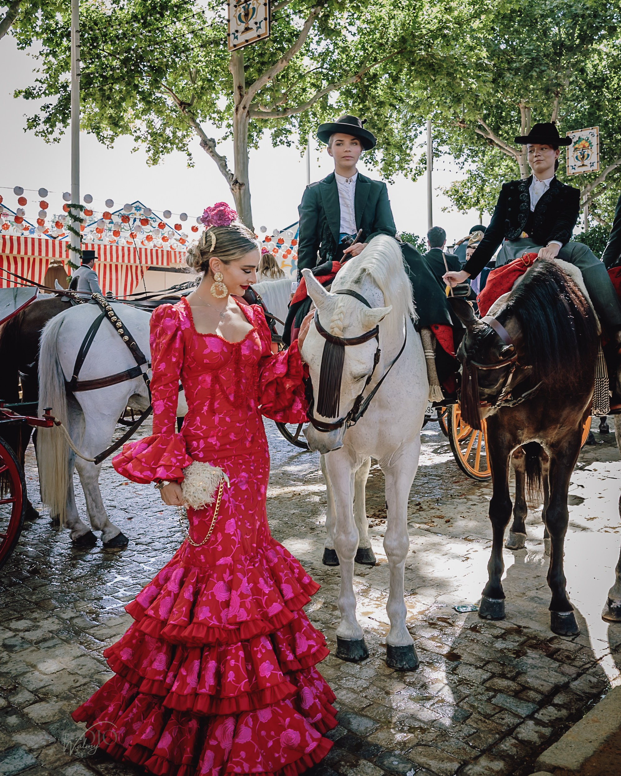 Sesión de fotos en feria de Abril de Sevilla. Inicio