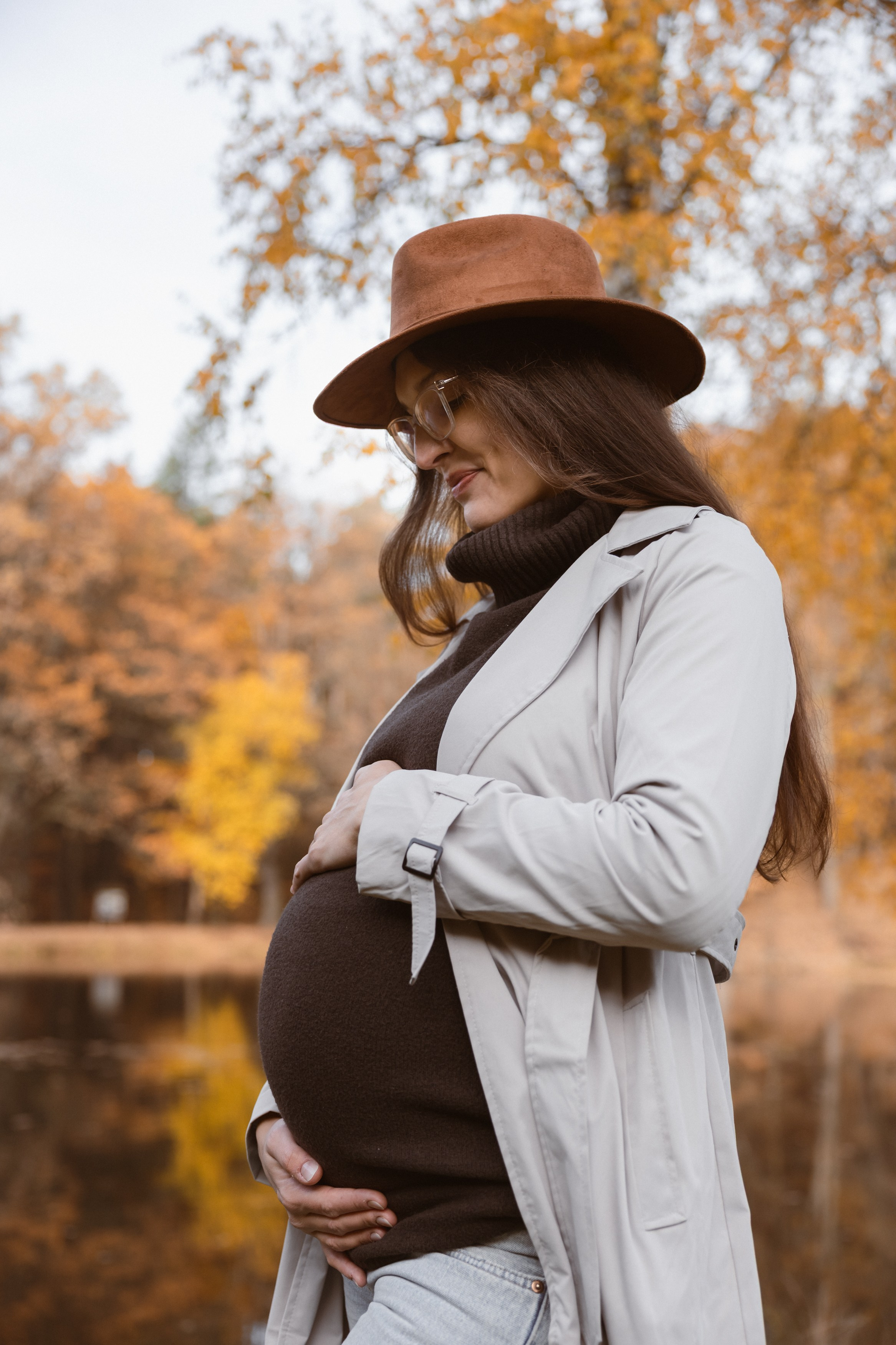 Podzimní těhotenské focení. Lifestyle a rodinná fotografka v Pisku Oxana Telupilova