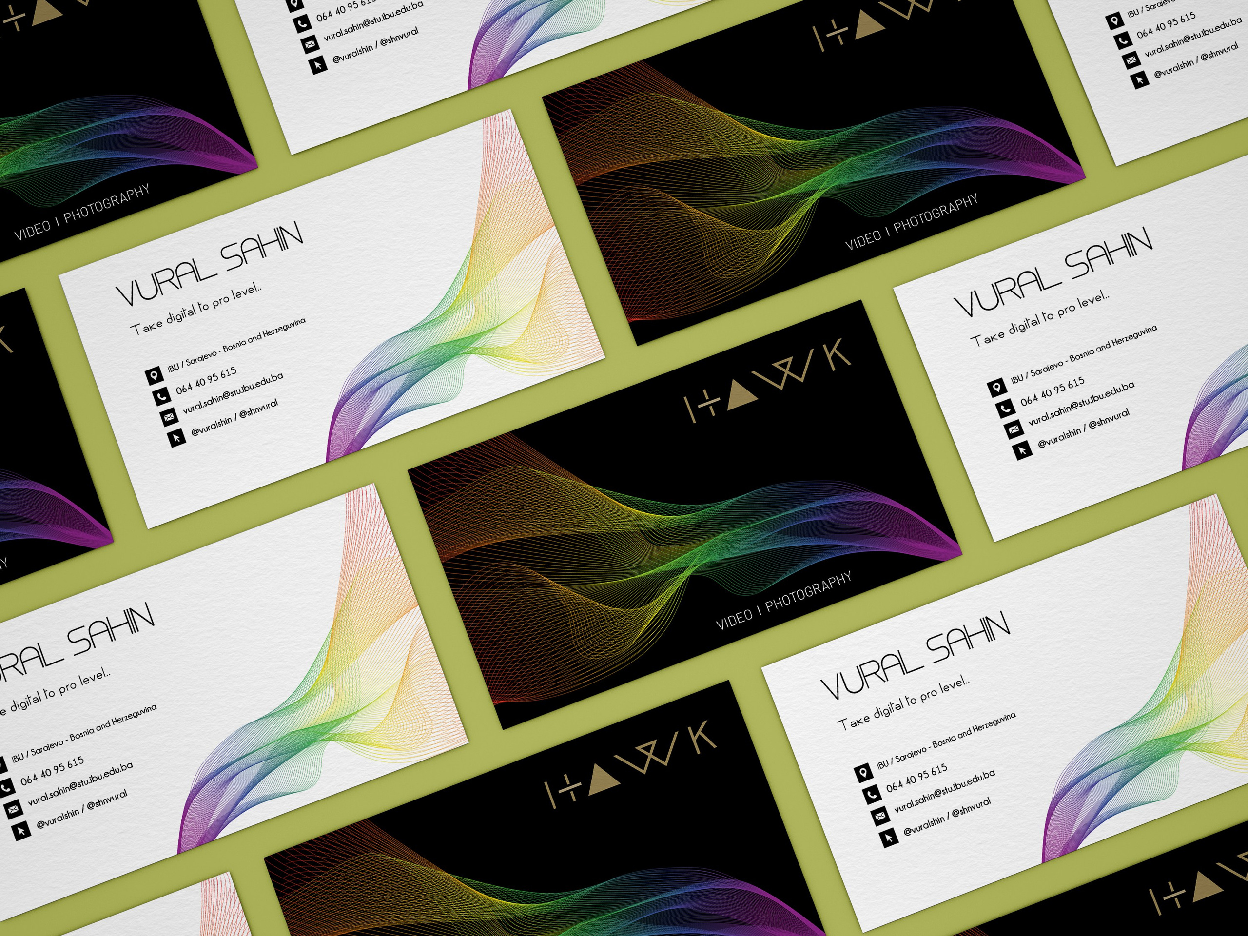 BUSINESS CARD DESIGN. Vural Sahin I Photography & Videography