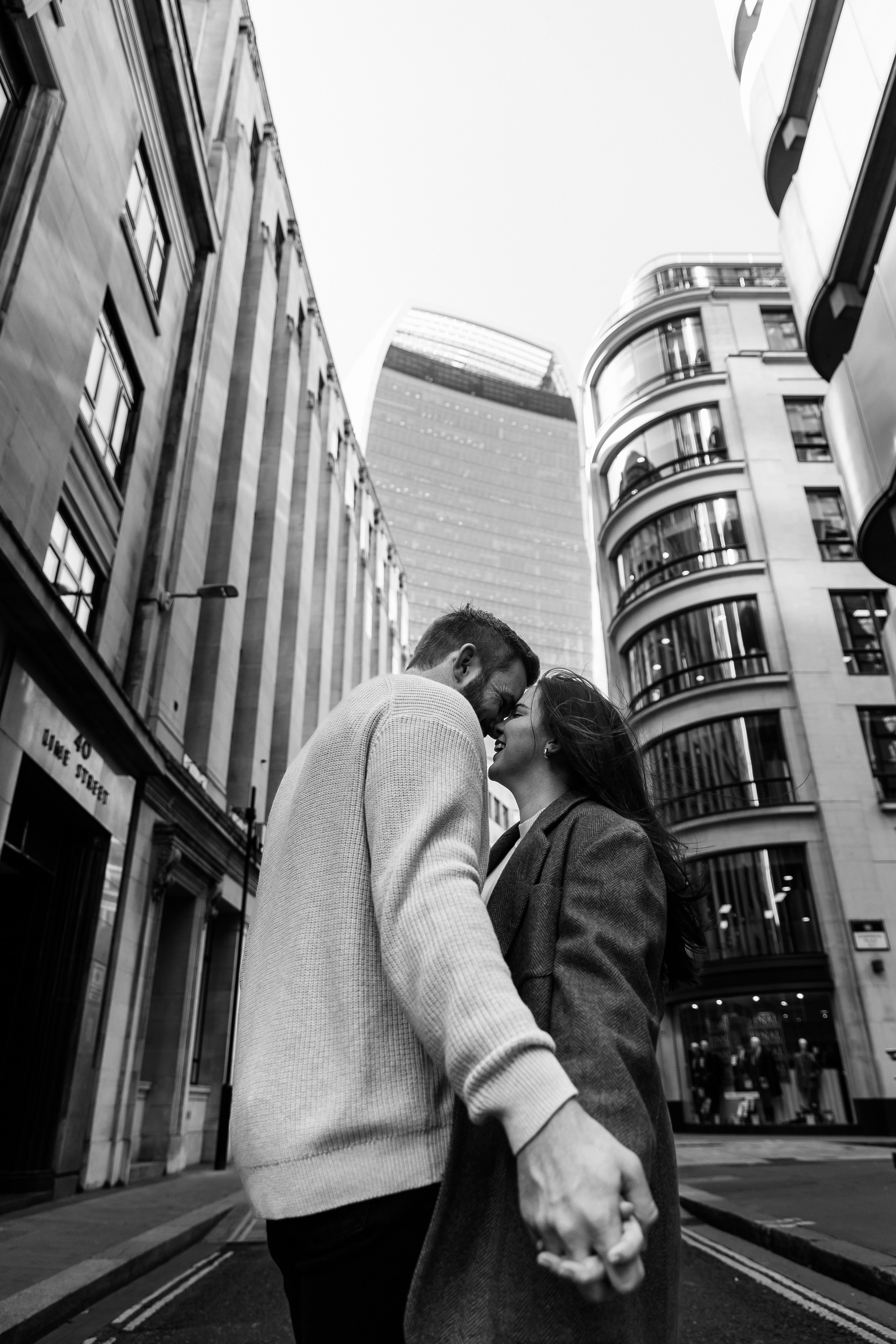 Kenna + Rob (Leadenhall Market + London City). LondonPhotoStory — Vacation Photographer in London