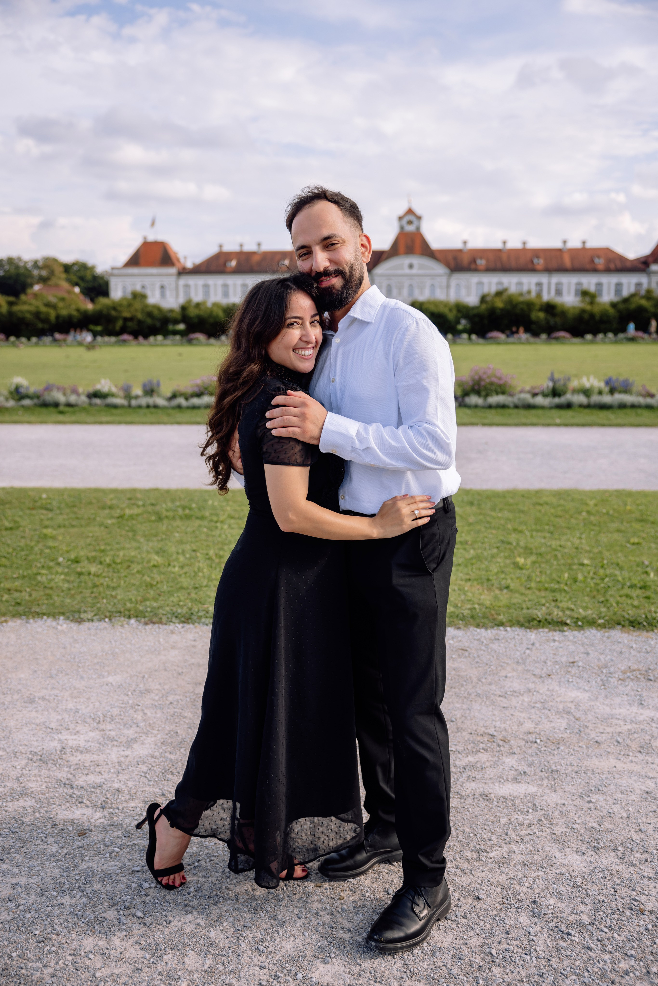 Antrag am Schloss Nymphenburg. Hochzeitsfotograf München Taufe Familienfotograf Tanja Mauke