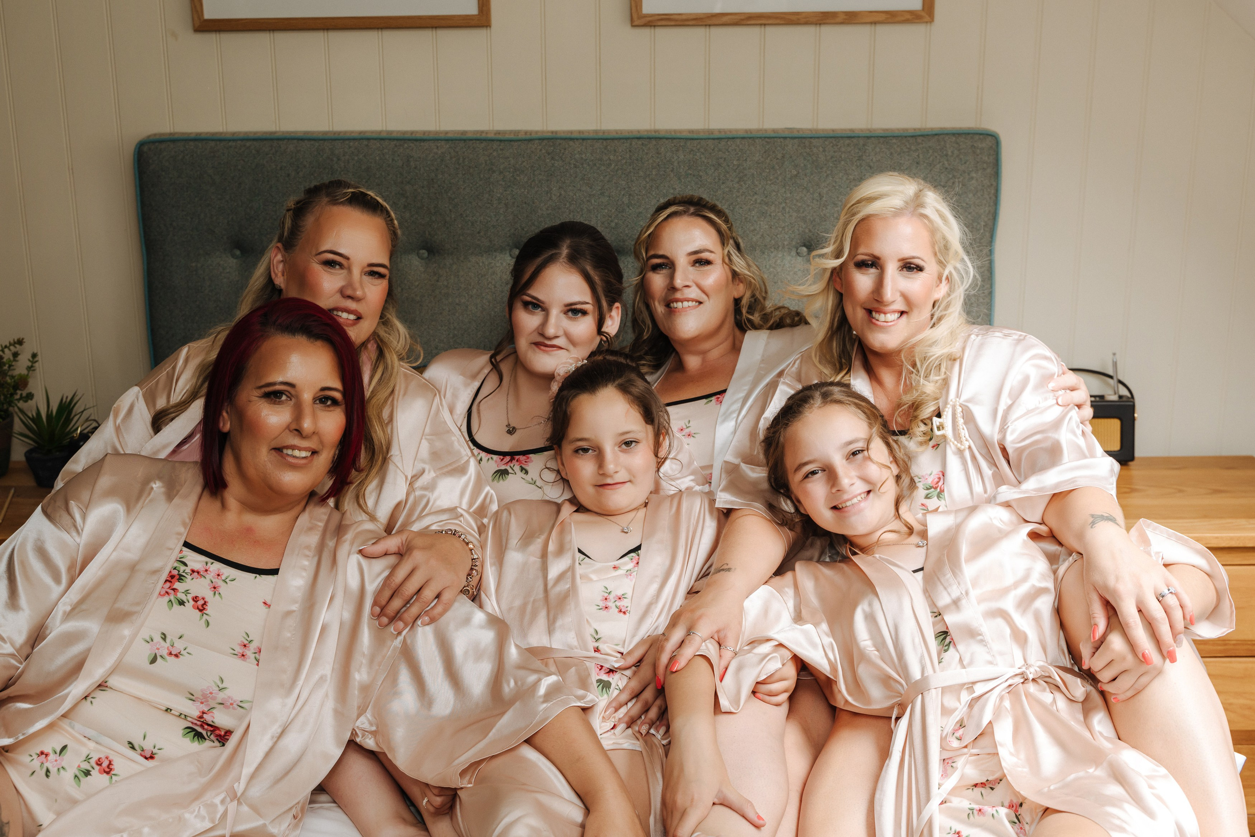 bride and bridesmaids, wedding photography in Reading