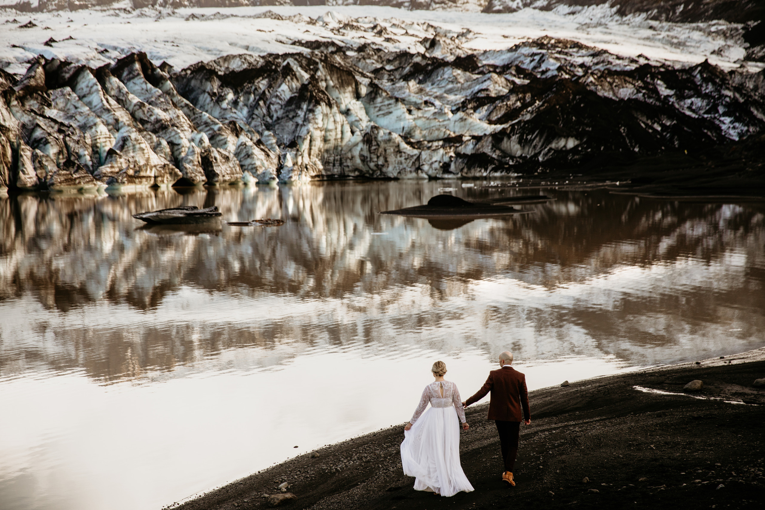 wedding at glacier Iceland