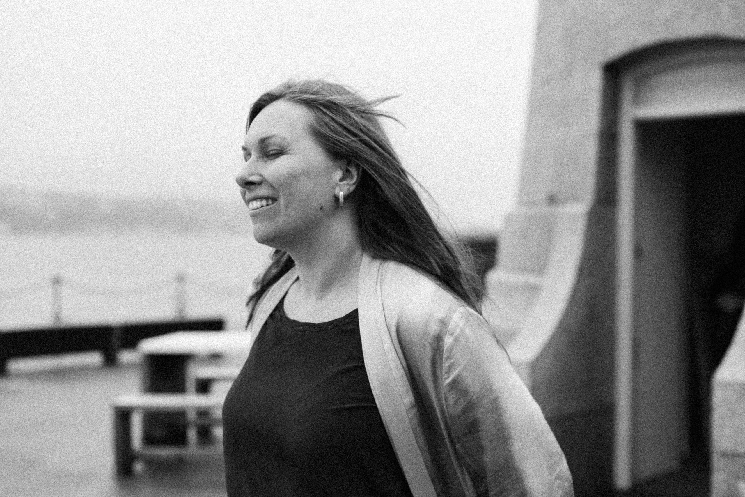 Katya near the lighthouse. Victoria Dini. Art photography in London / Folkestone, UK