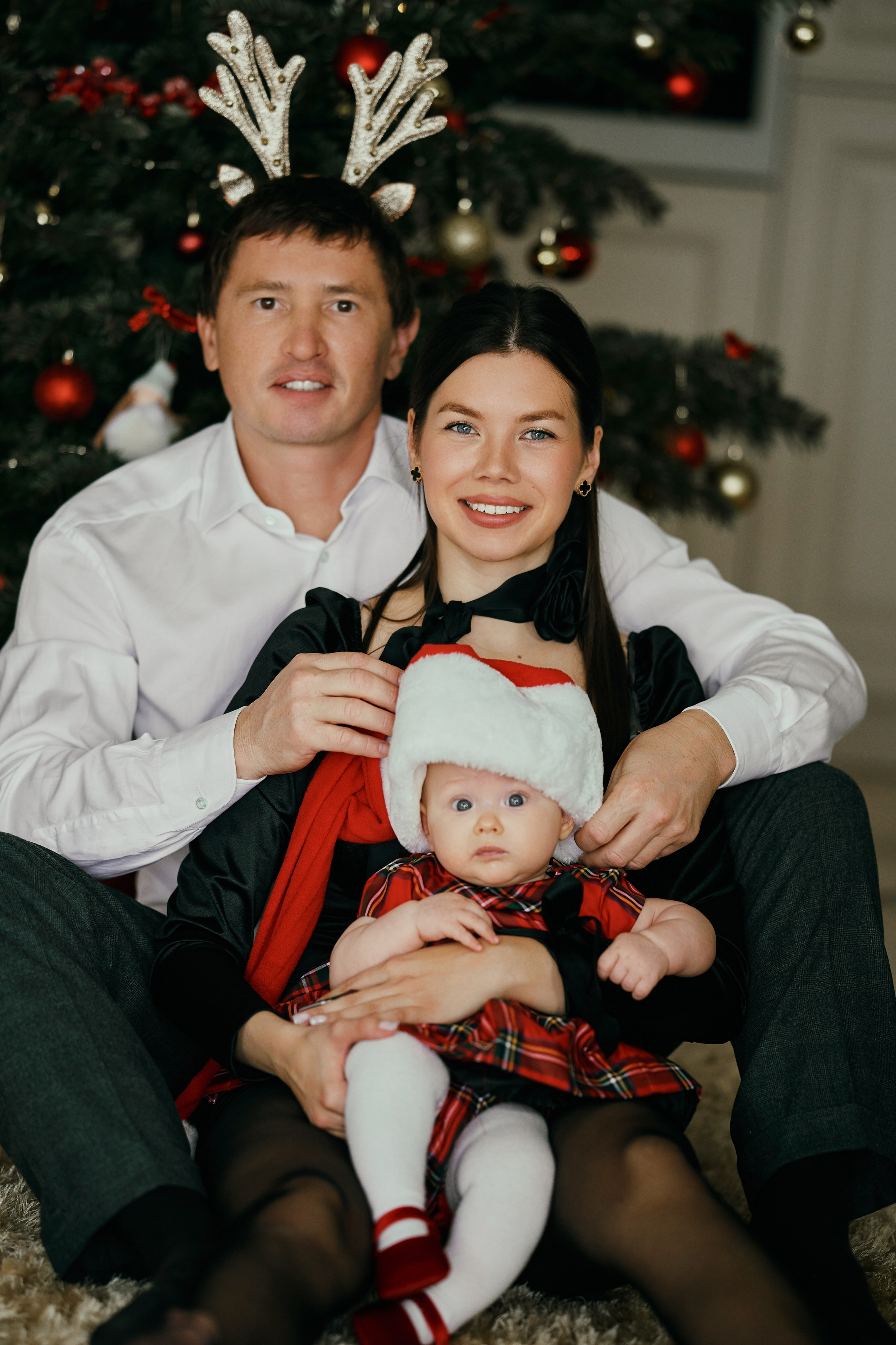 Юрий, Наталья и Алина. Первый новый год.