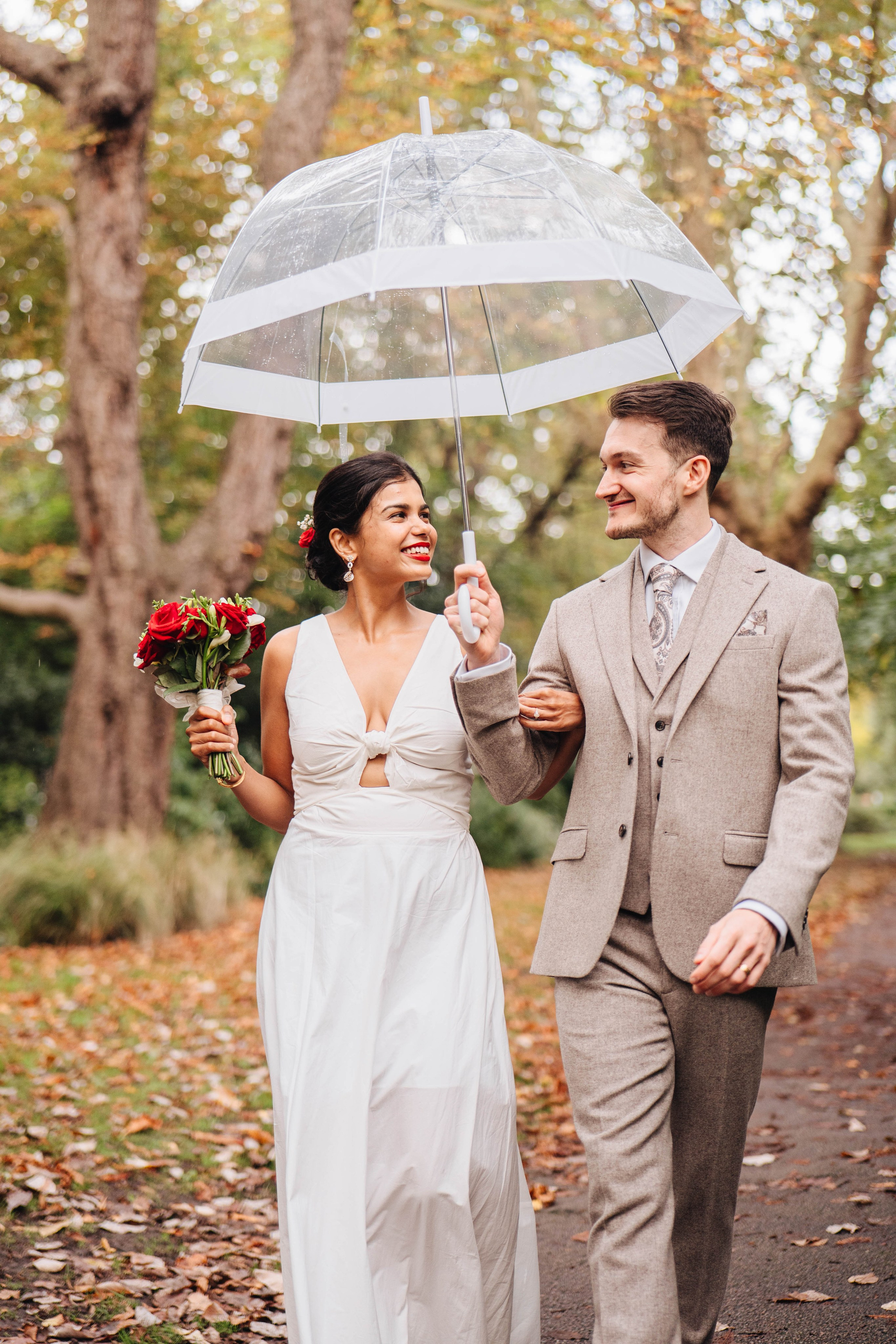 Wedding photography in the park near Islington town hall