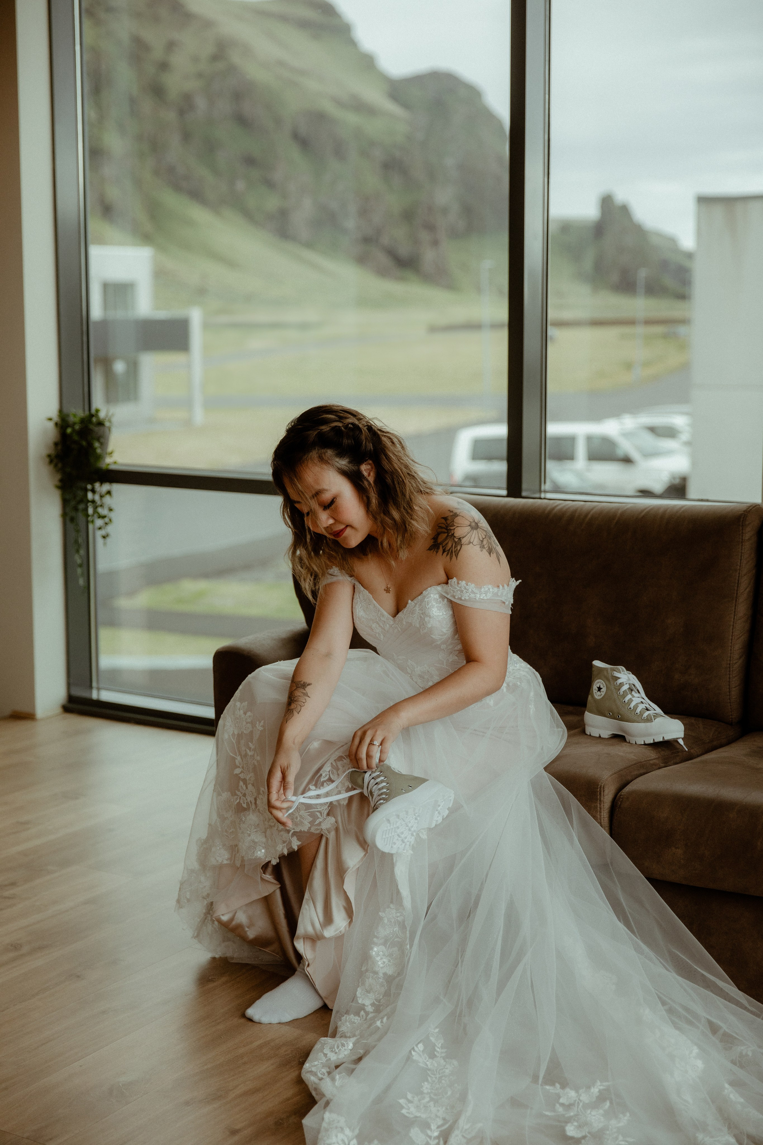 Elopement at Kvernufoss Waterfall. Iceland elopement photo and video | Nikolaichik Photo