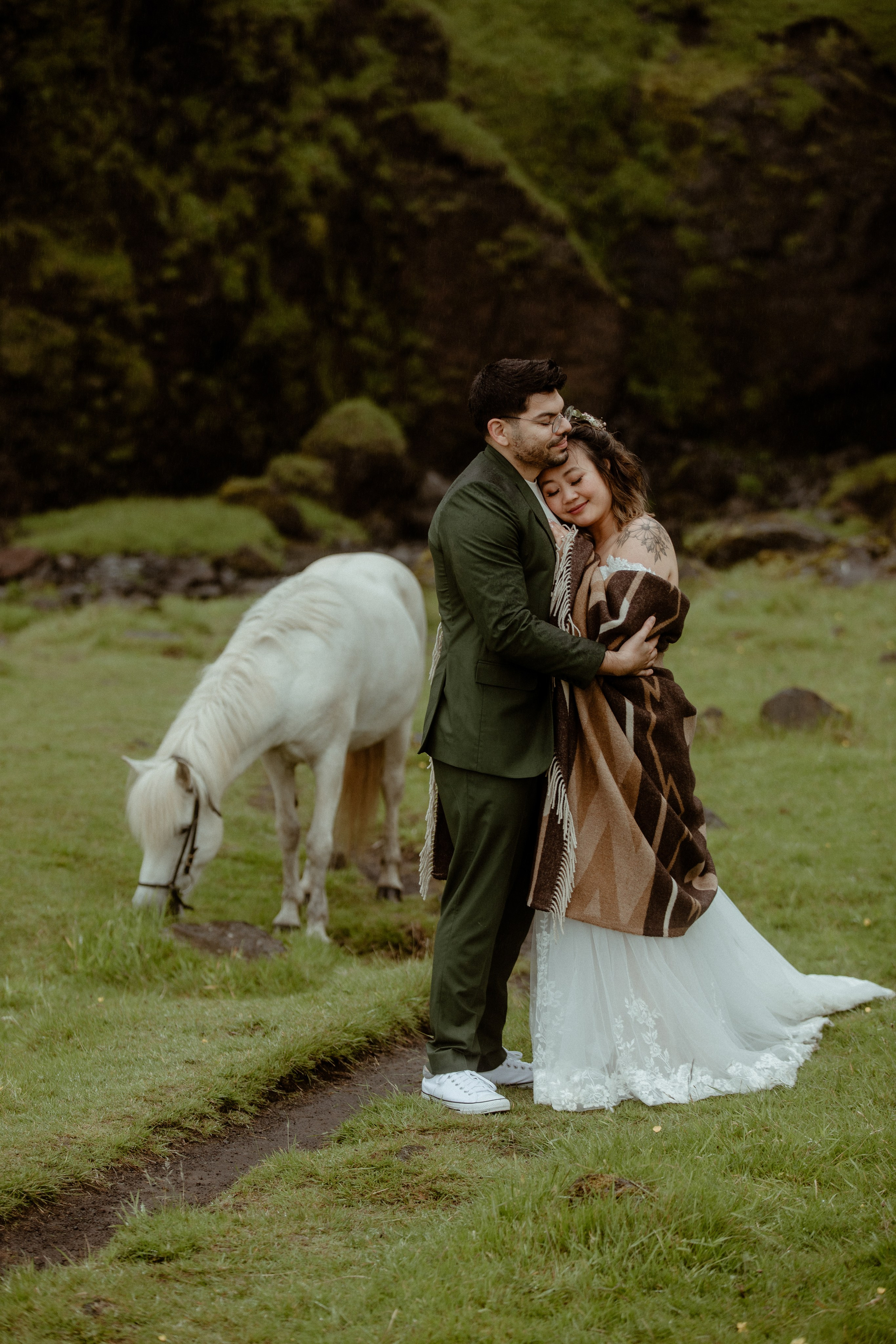 Elopement at Kvernufoss Waterfall. Iceland elopement photo and video | Nikolaichik Photo