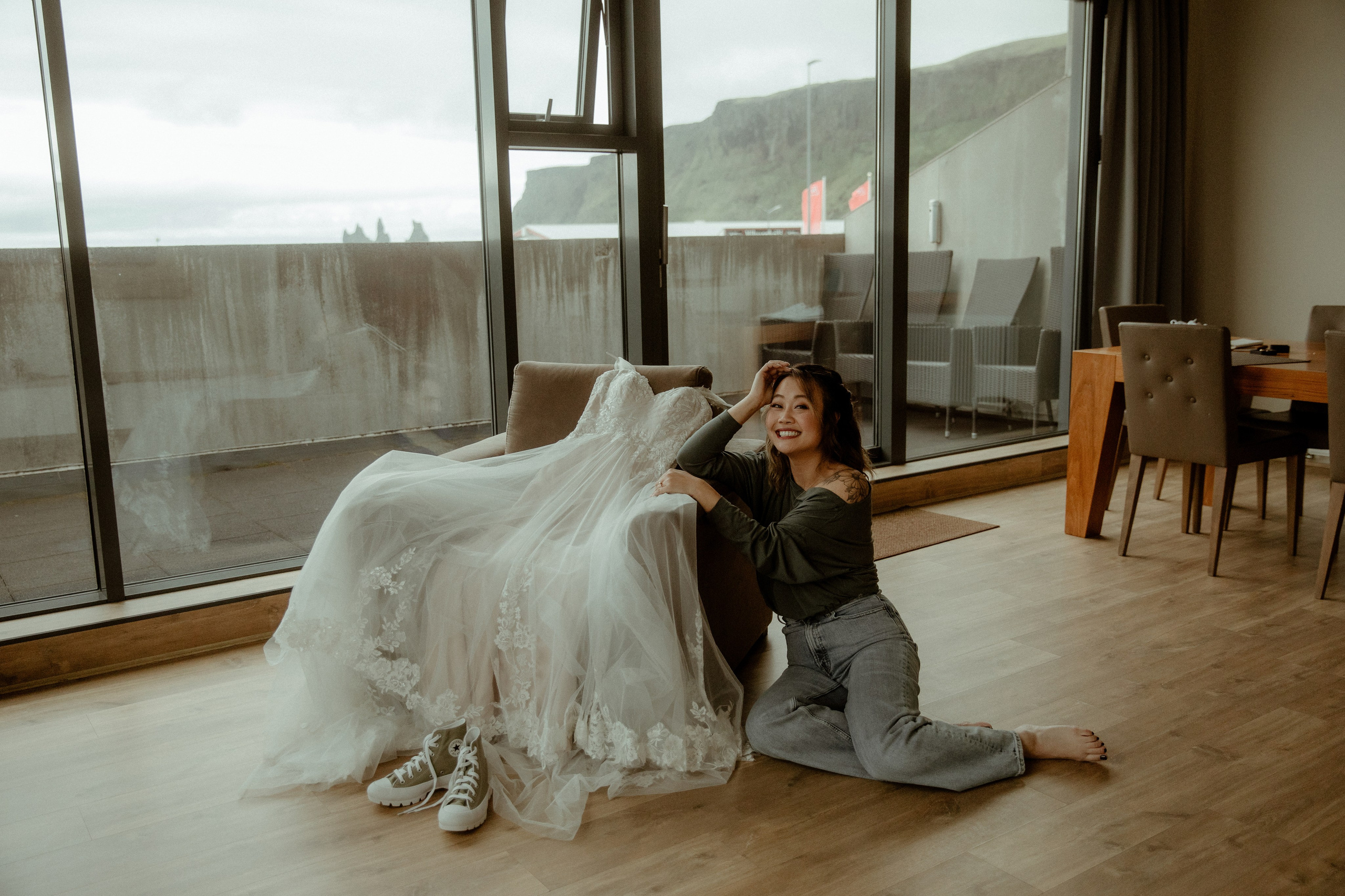 Elopement at Kvernufoss Waterfall. Iceland elopement photo and video | Nikolaichik Photo
