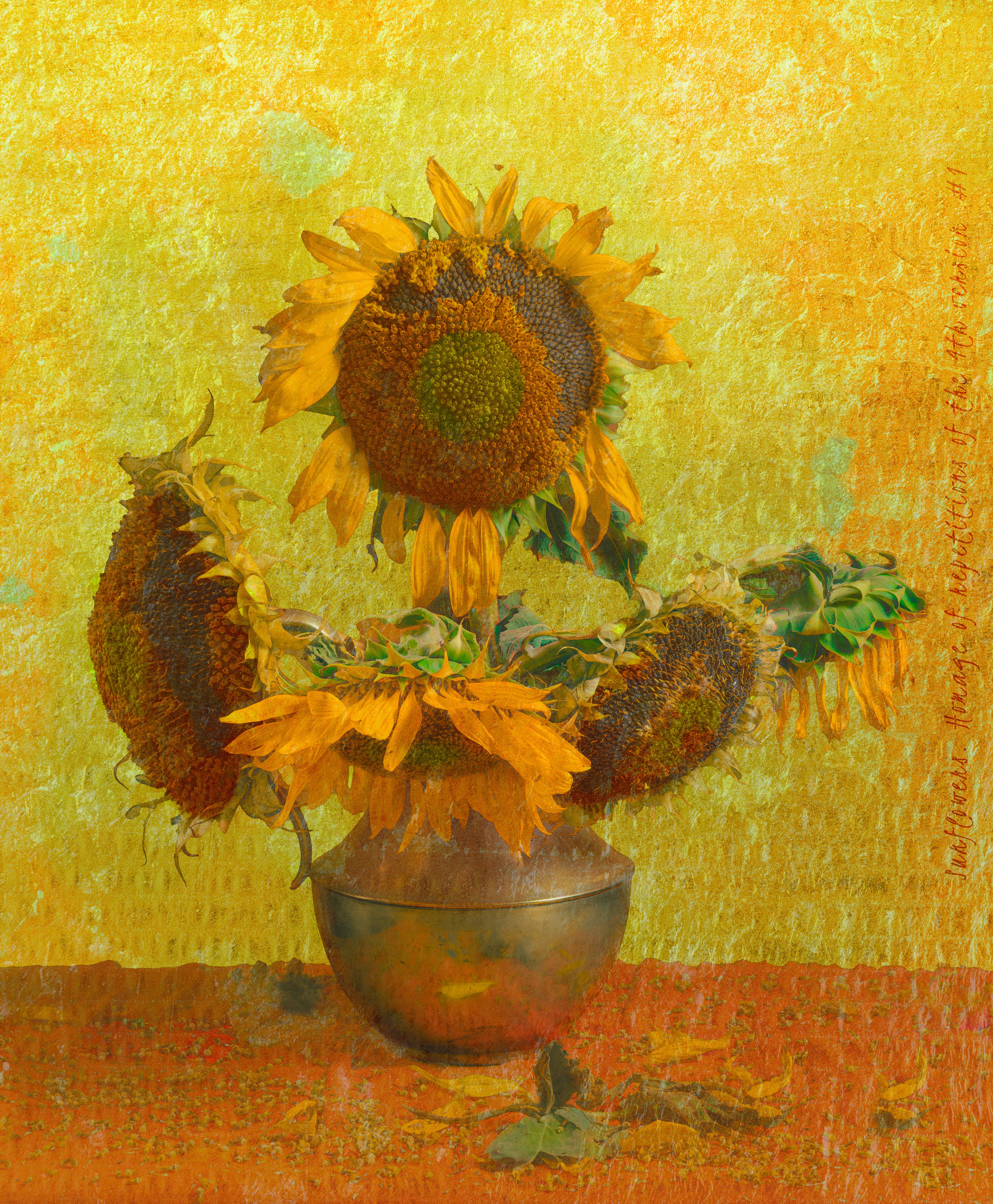 Van Gogh and the Sunflowers. Tribute. Fine art portrait. Director, Photographer and Artist in Valencia Natasha Bogomolova