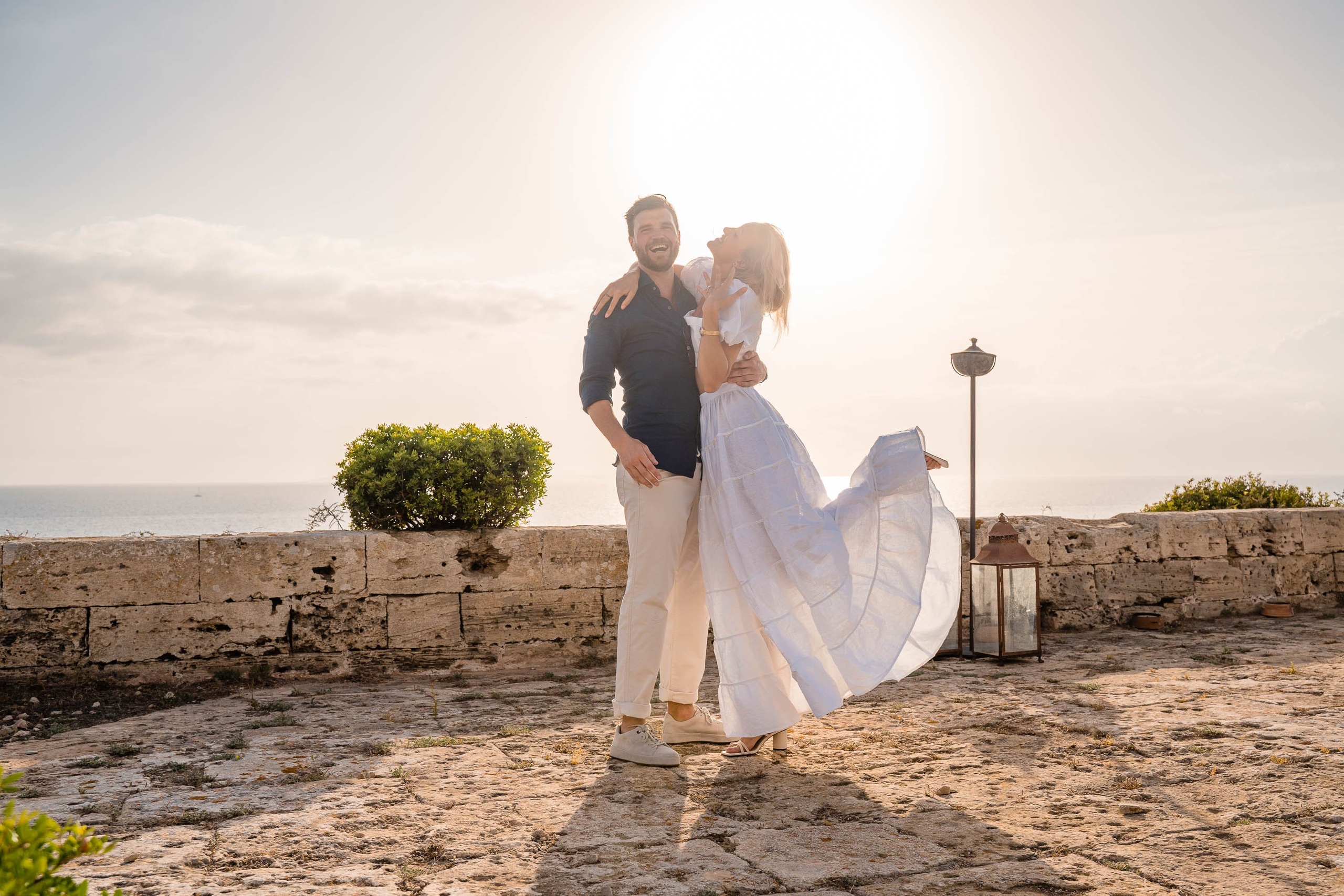She said yes at her Wedding Proposal at Cap Rocat Wedding Venue