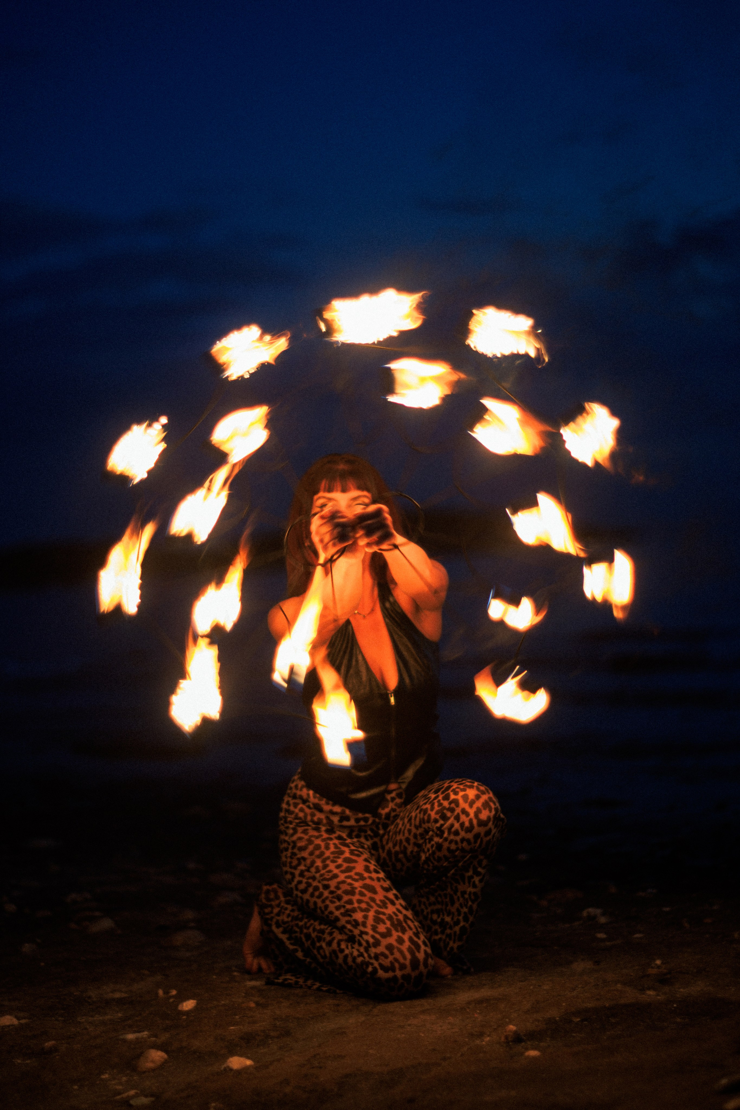 Jana the Fire dancer. Photographer in Greece Kristina