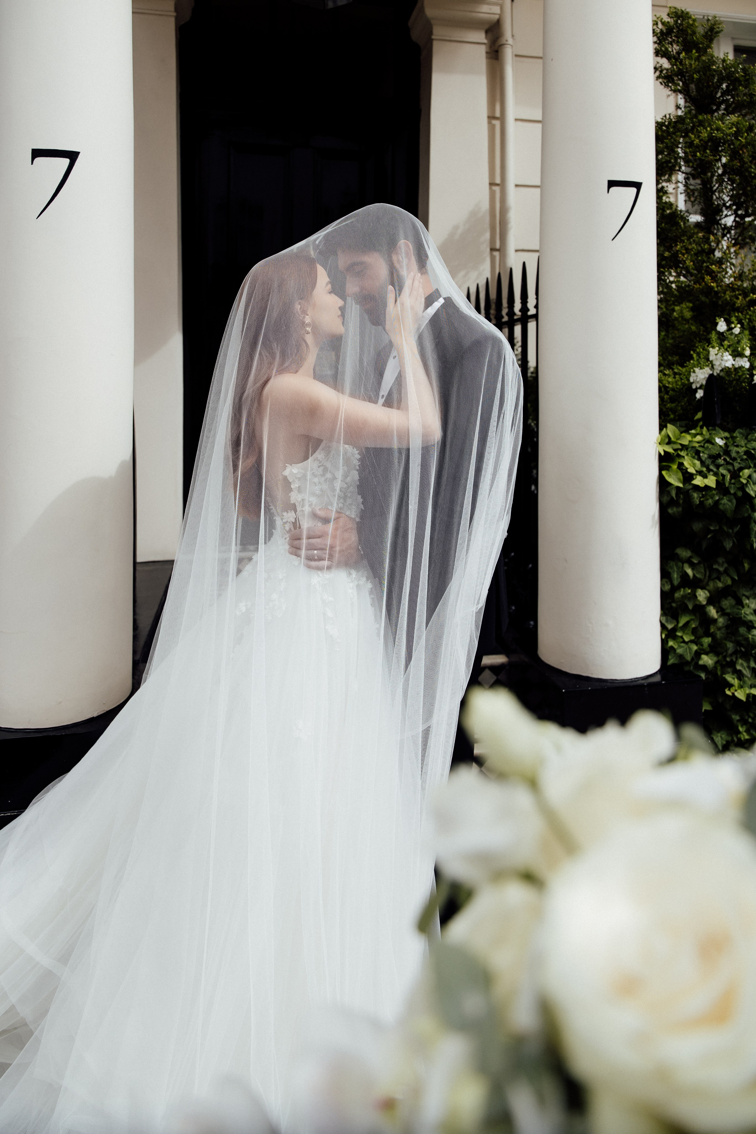 Elegant Wedding London Belgravia Elopement couple. Timeless Wedding & Event Photography — based London, working across Europe