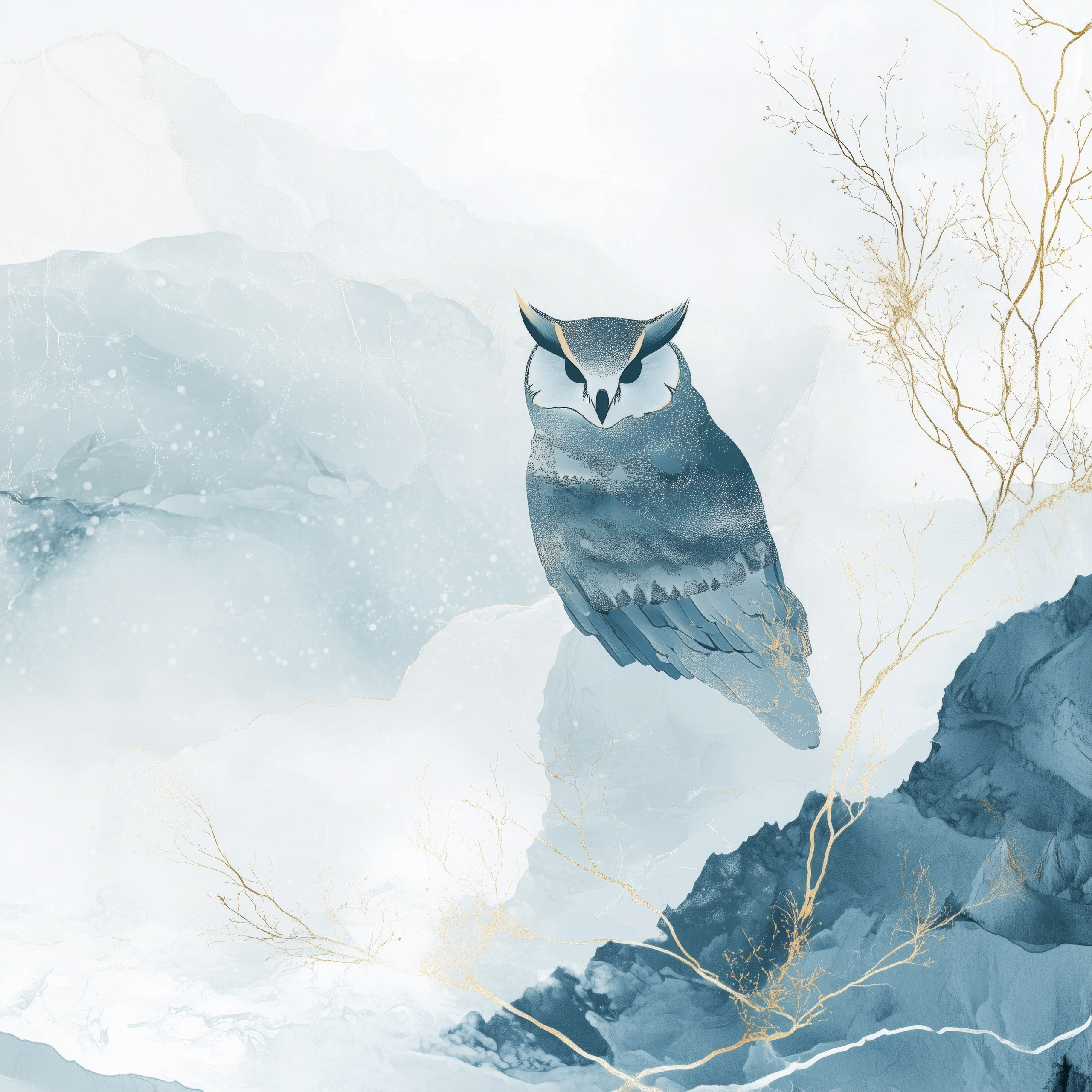 Silent symphony of winter. Lolly Shine. Contemporary digital artist