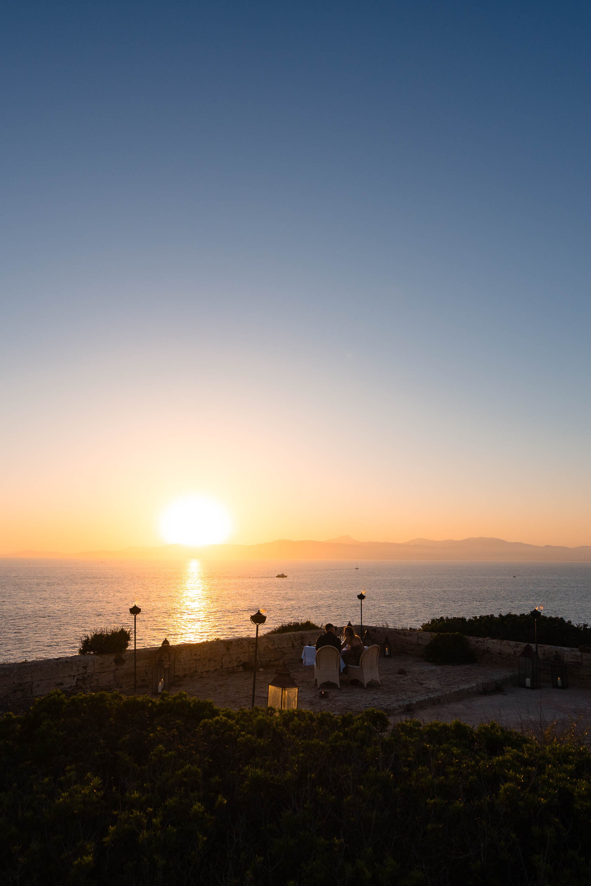 Dusk Wedding Proposal Cap Rocat. Mallorca Wedding, Corporate & Social Photographer