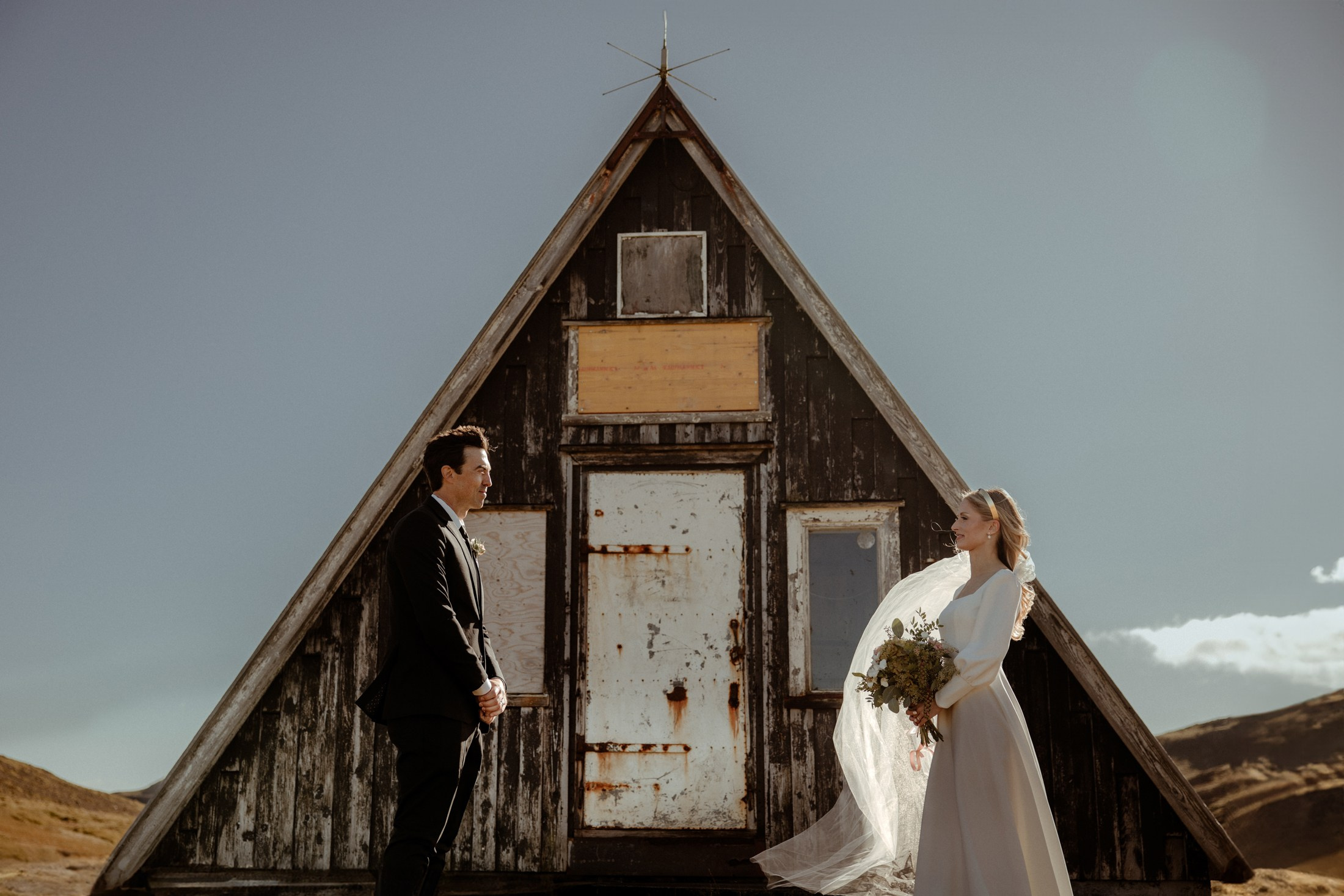 Iceland elopement at Budir Black Church | Snæfellsnes wedding by Iceland elopement photographer & videographer. Iceland elopement photographer & videographer
