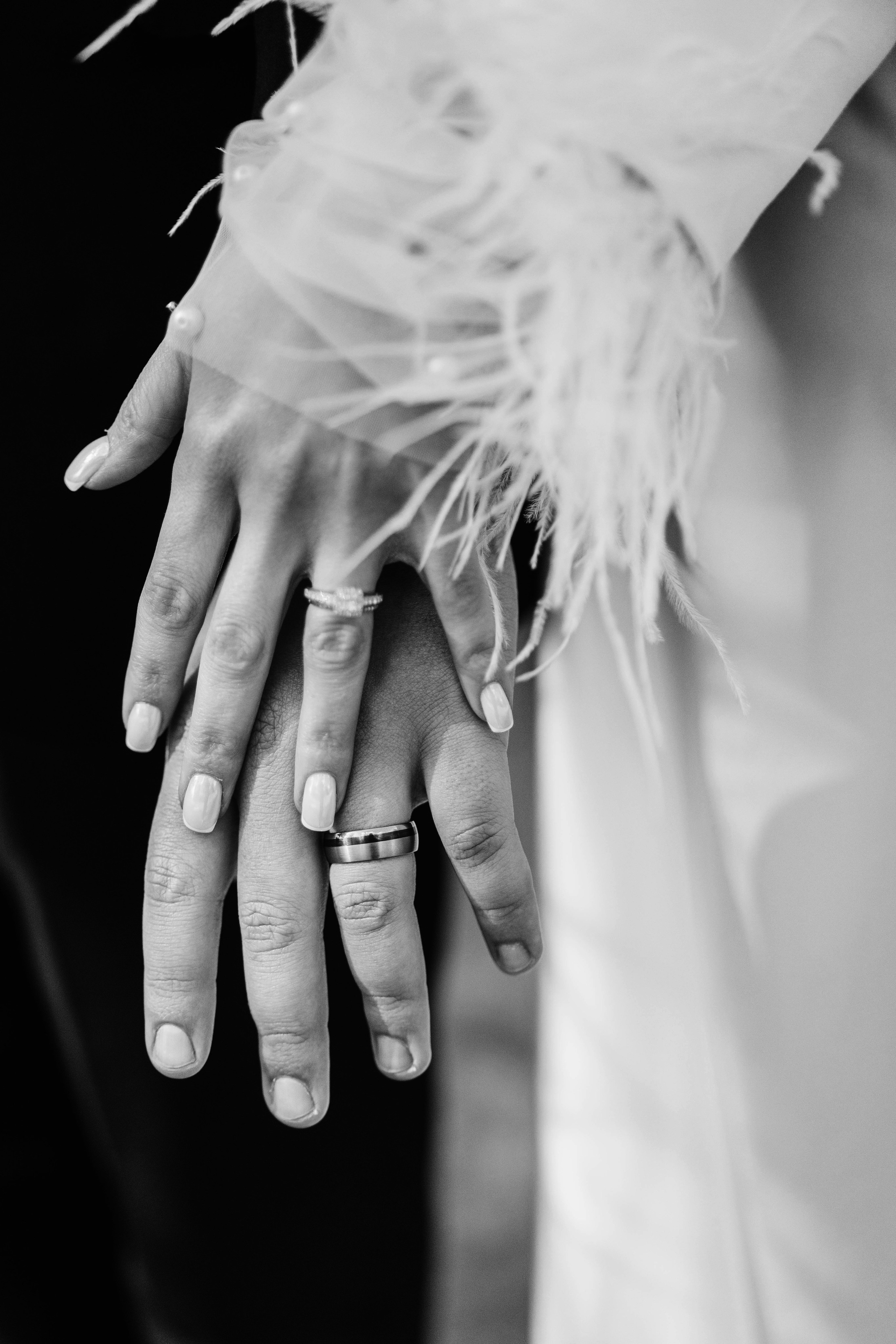 black and white photo, close up of hands