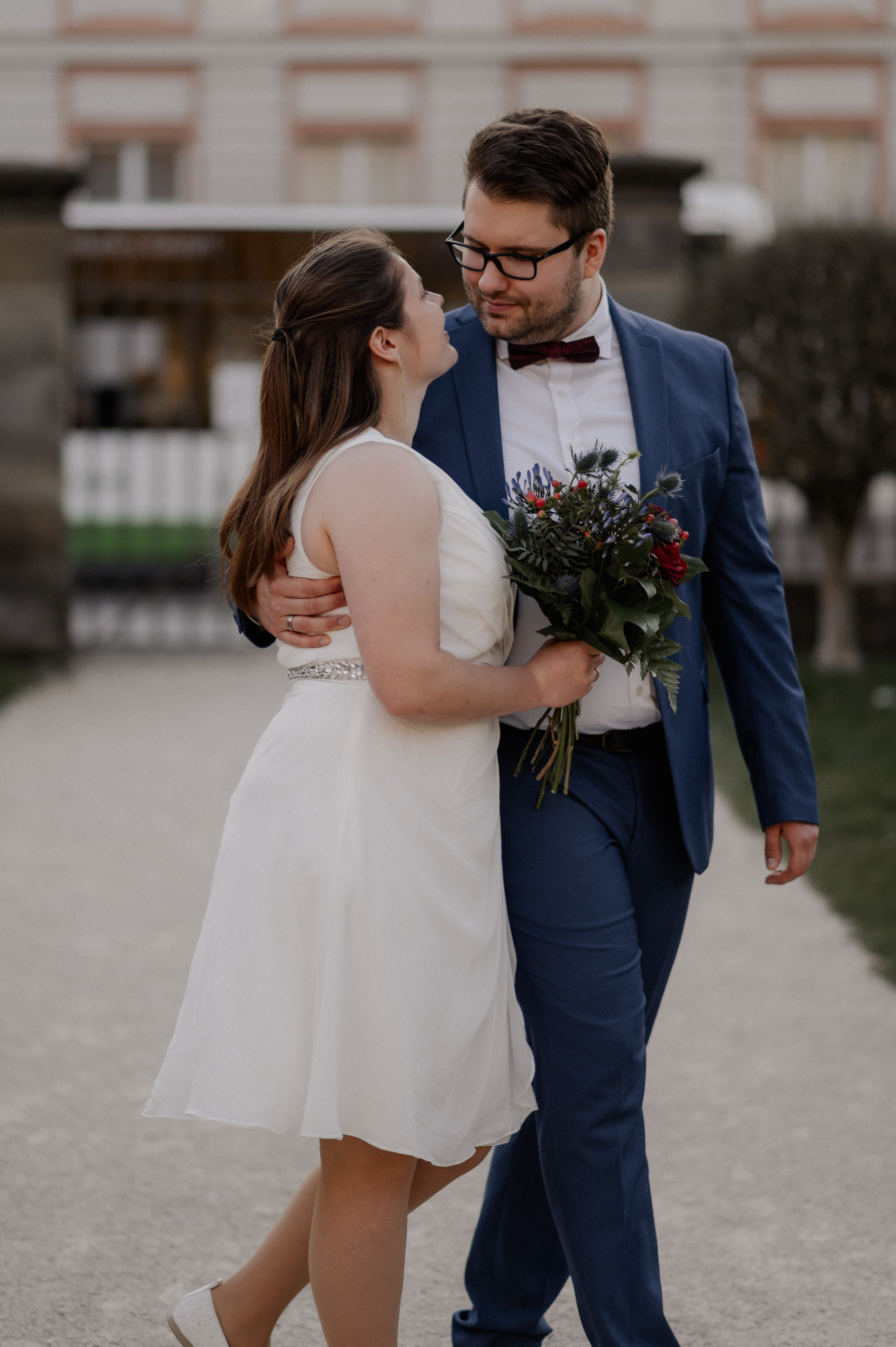 Hochzeitspaar beim After-Wedding-Shooting in Ansbach.