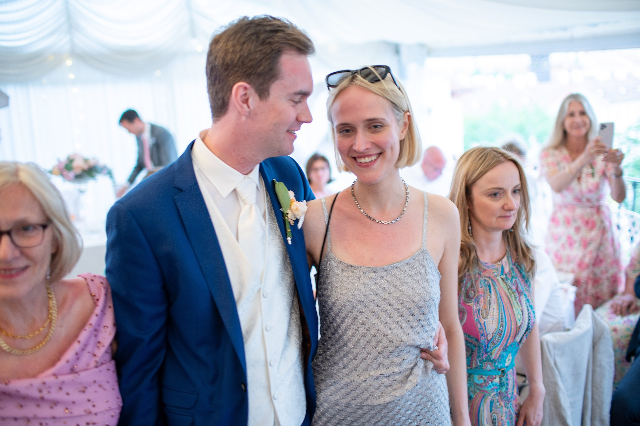 Groom and his sister