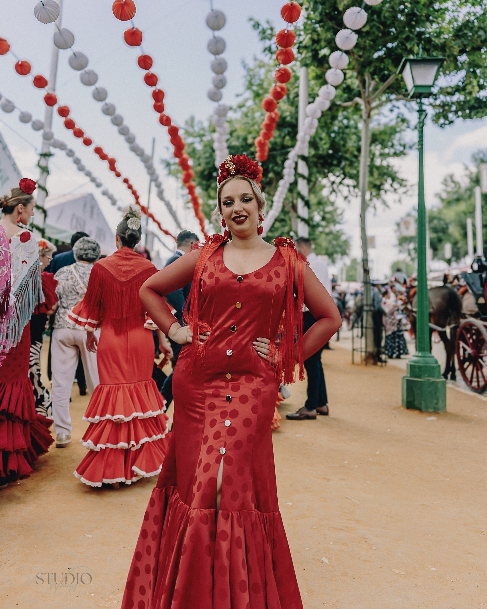 Sesión de fotos en feria de Abril de Sevilla. Inicio