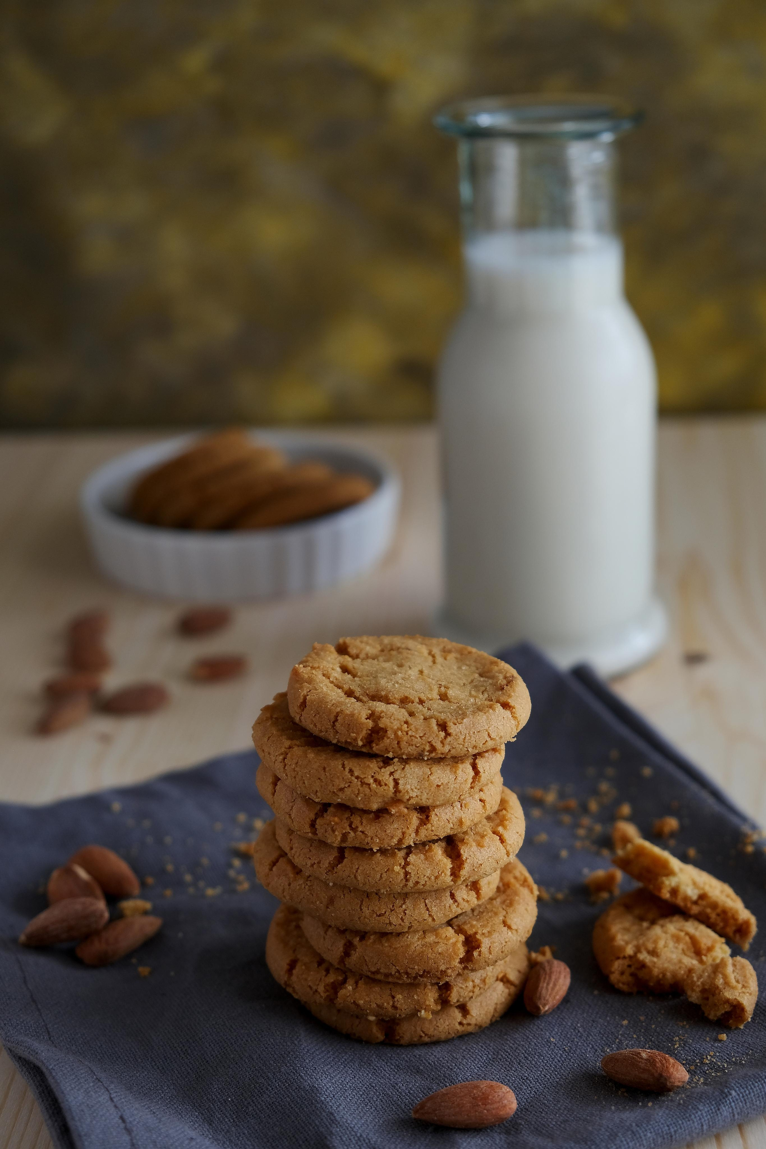 biscuits and milk in the bottle 