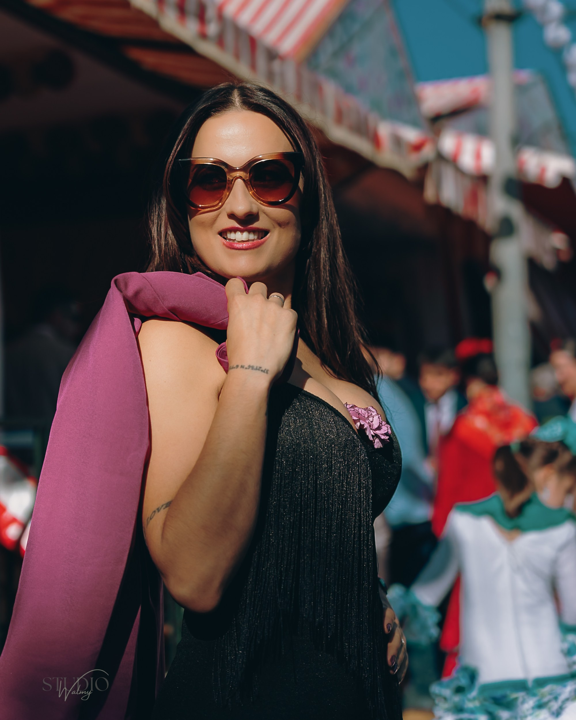 Sesión de fotos en feria de Abril de Sevilla. Inicio