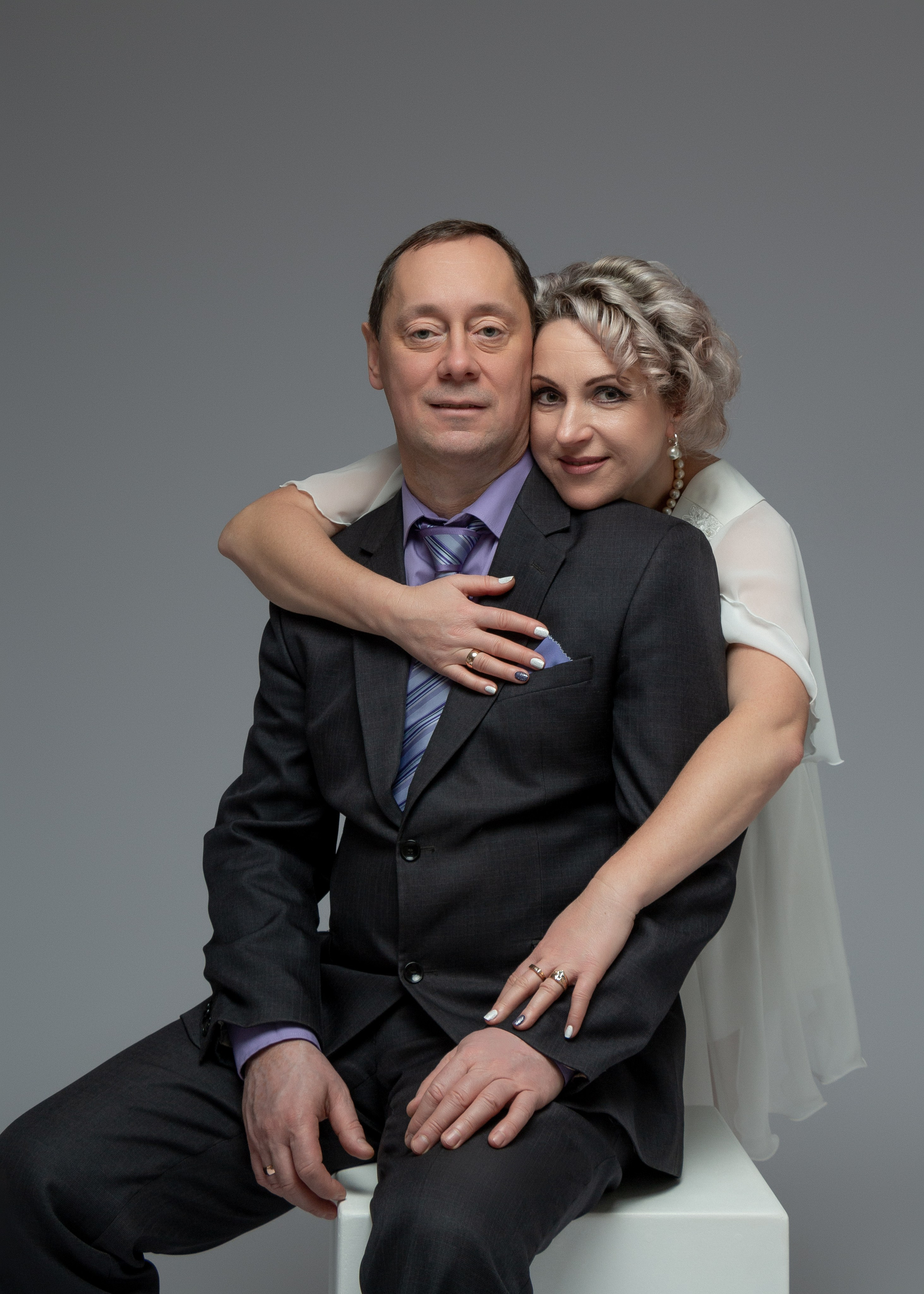 Romantische Aufnahme von Natalia und Sergej 