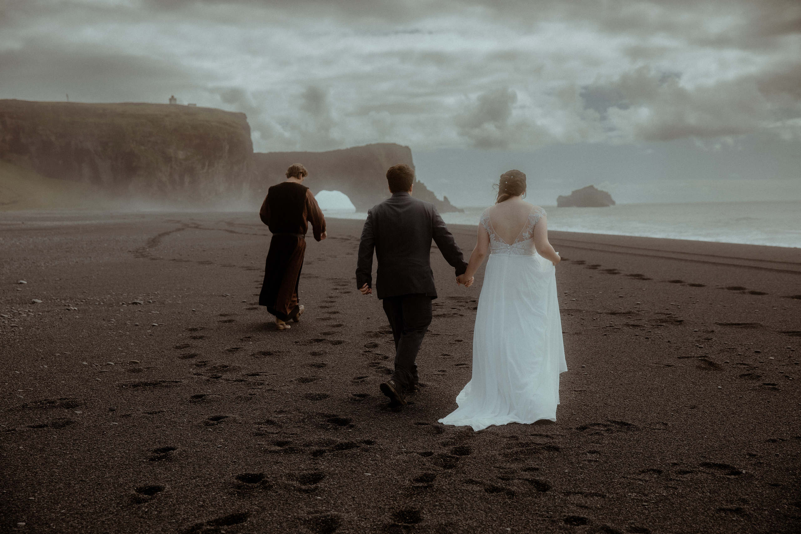 Private Black Sand Beach Elopement. Iceland elopement photographer & videographer