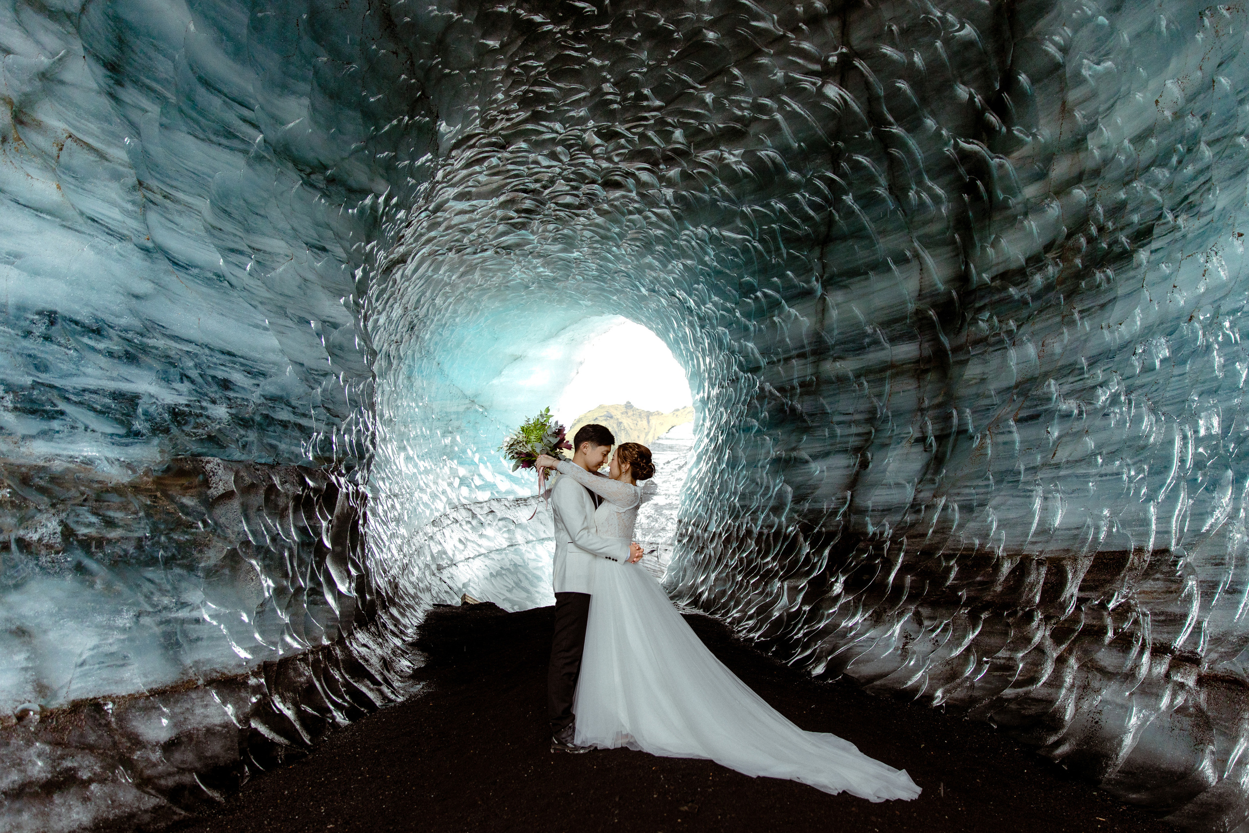 Adventure Ice Cave Elopement in Iceland. Iceland elopement photographer & videographer