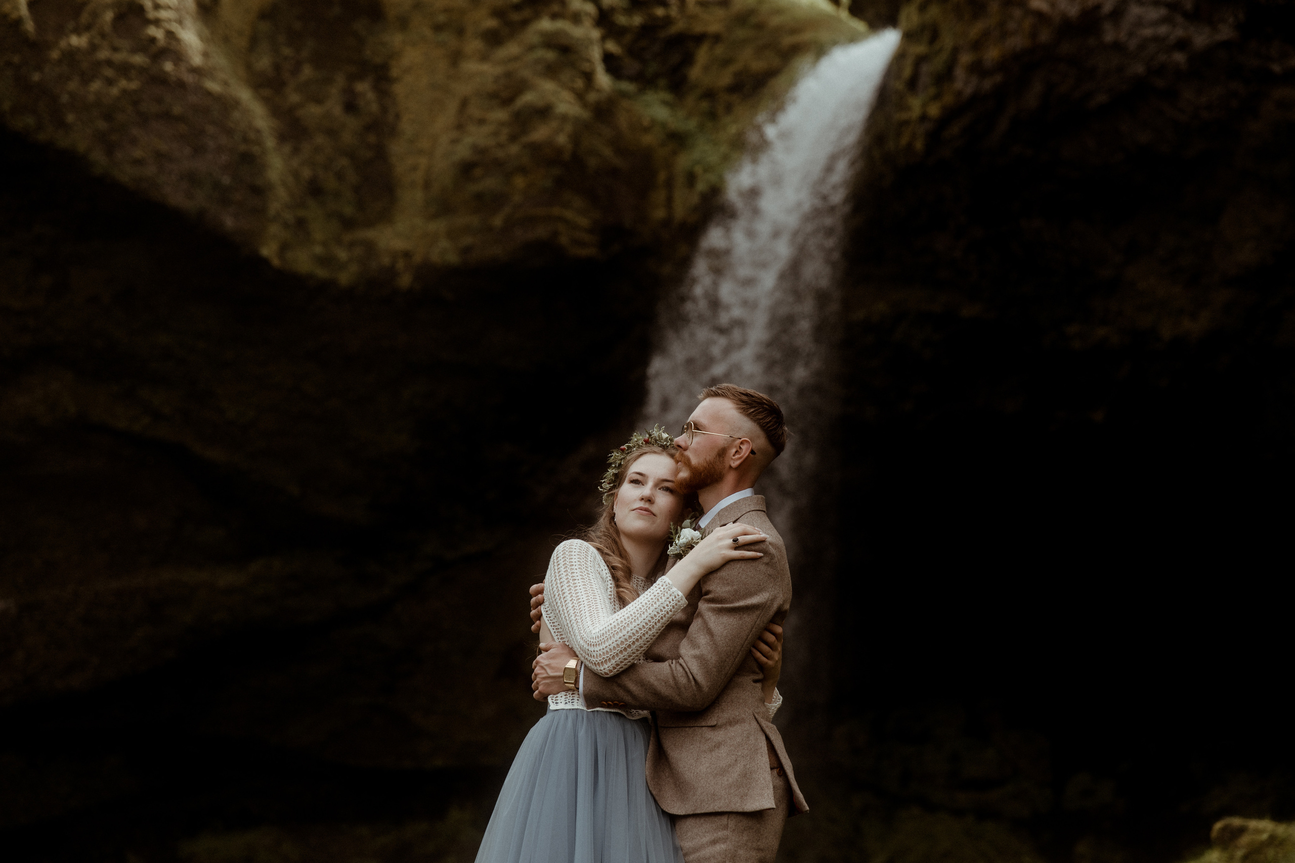 Iceland Secret Waterfall Elopement. Iceland elopement photo and video | Nikolaichik Photo