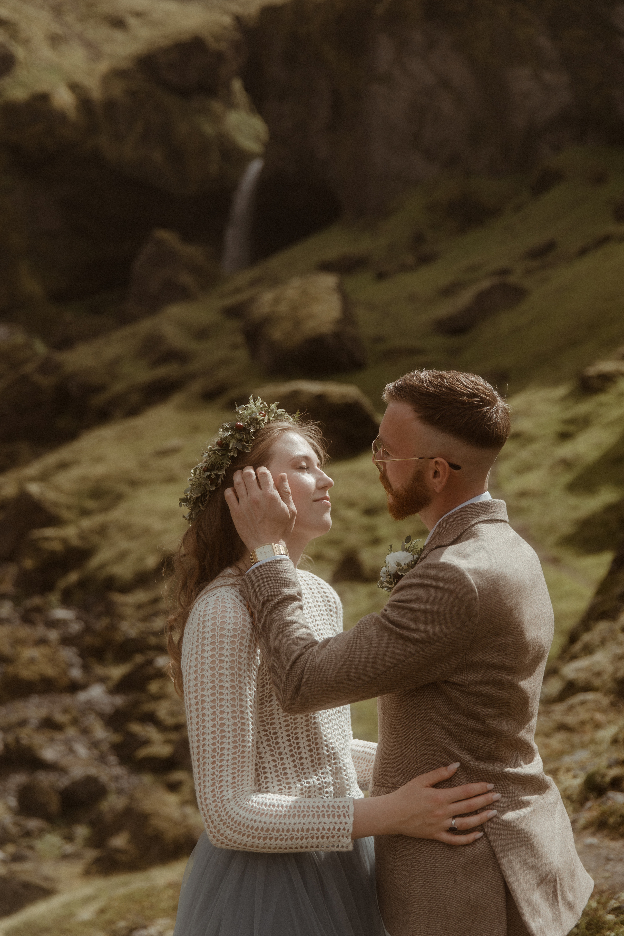 Iceland Secret Waterfall Elopement. Iceland elopement photo and video | Nikolaichik Photo