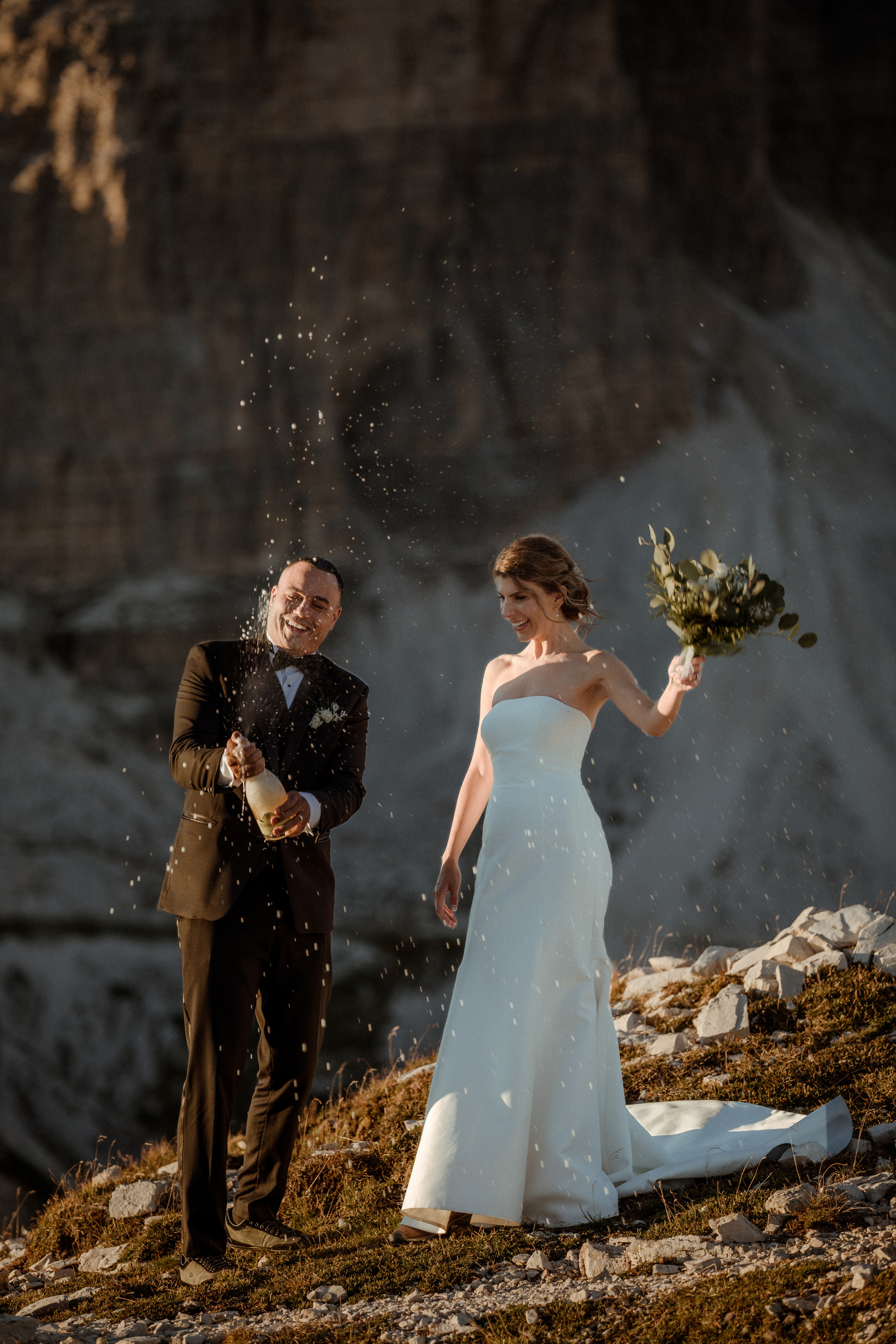 Sunrise Dolomites Elopement. Iceland elopement photographer & videographer
