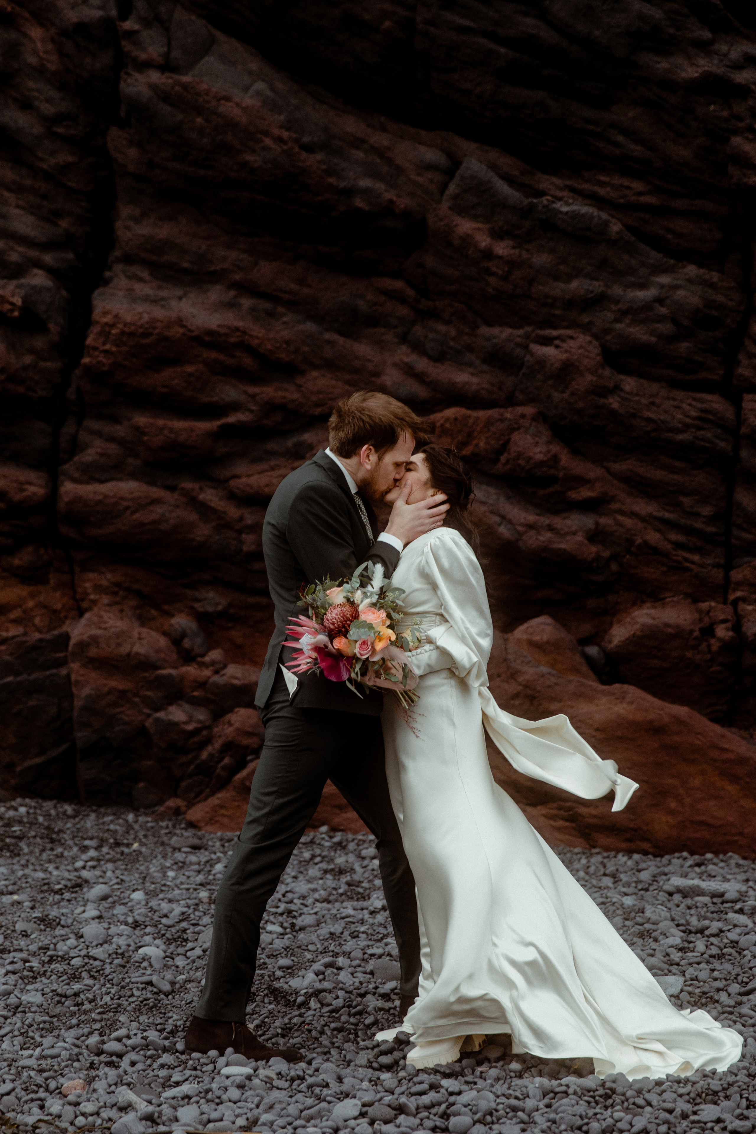 Elopement at Snaefellsnes Iceland | Wedding photos with Icelandic horses. Iceland elopement photo and video | Nikolaichik Photo