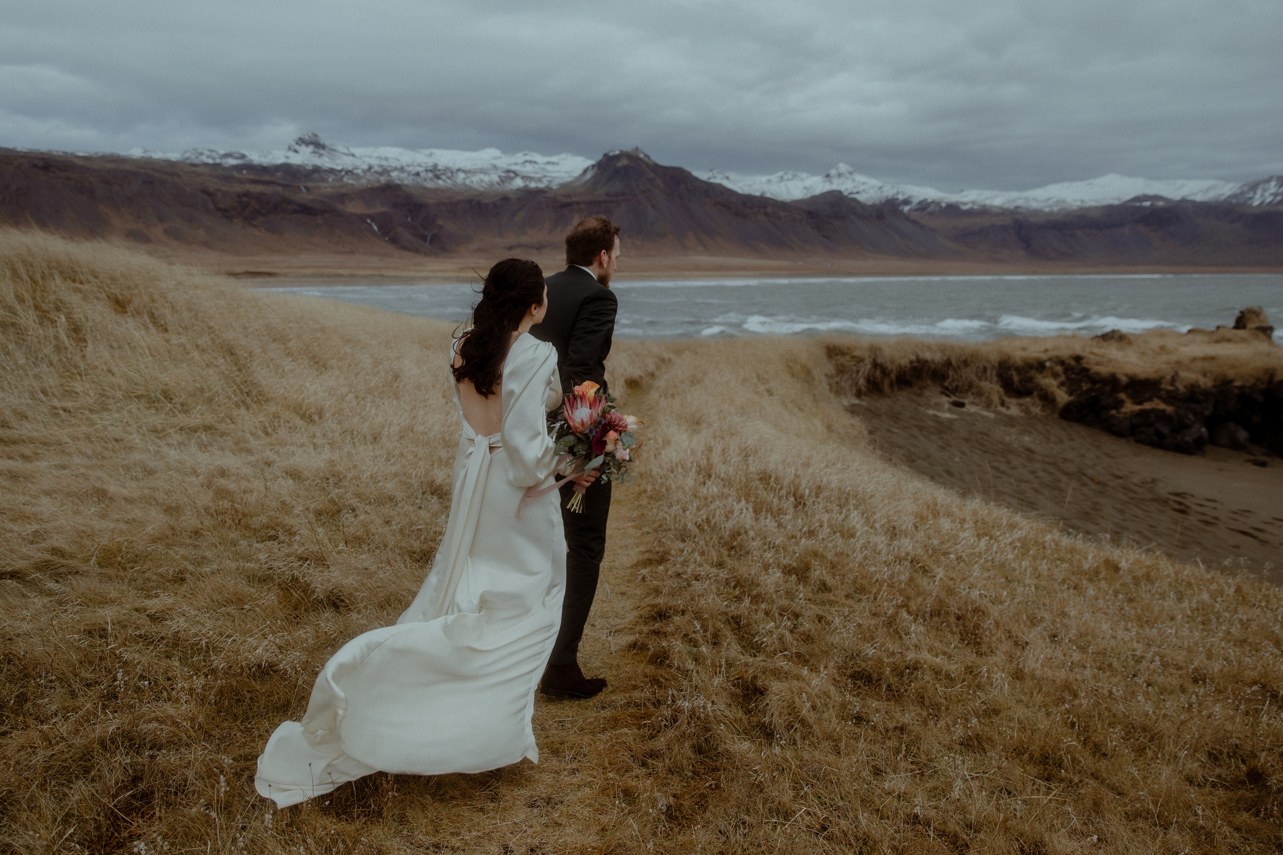 Elopement at Snaefellsnes Iceland | Wedding photos with Icelandic horses. Iceland elopement photo and video | Nikolaichik Photo