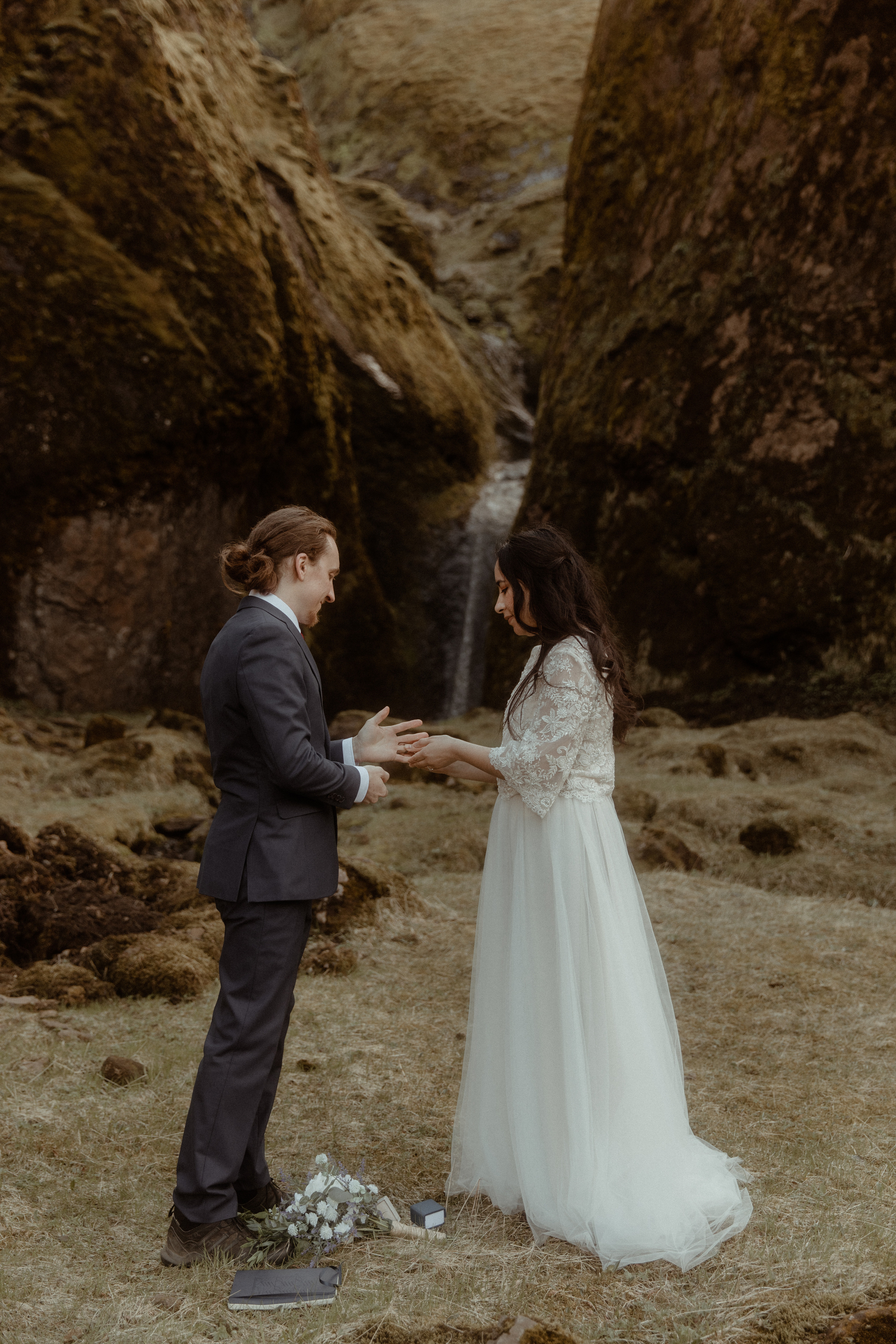 Hiking Iceland Elopement. Iceland elopement photographer & videographer