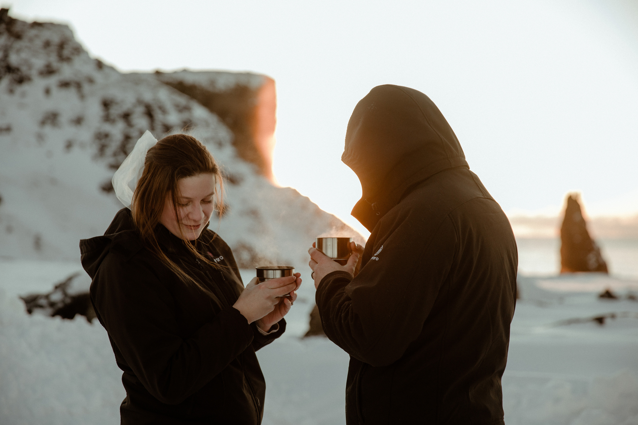 Golden Hour Elopement in Iceland. Iceland elopement photographer & videographer