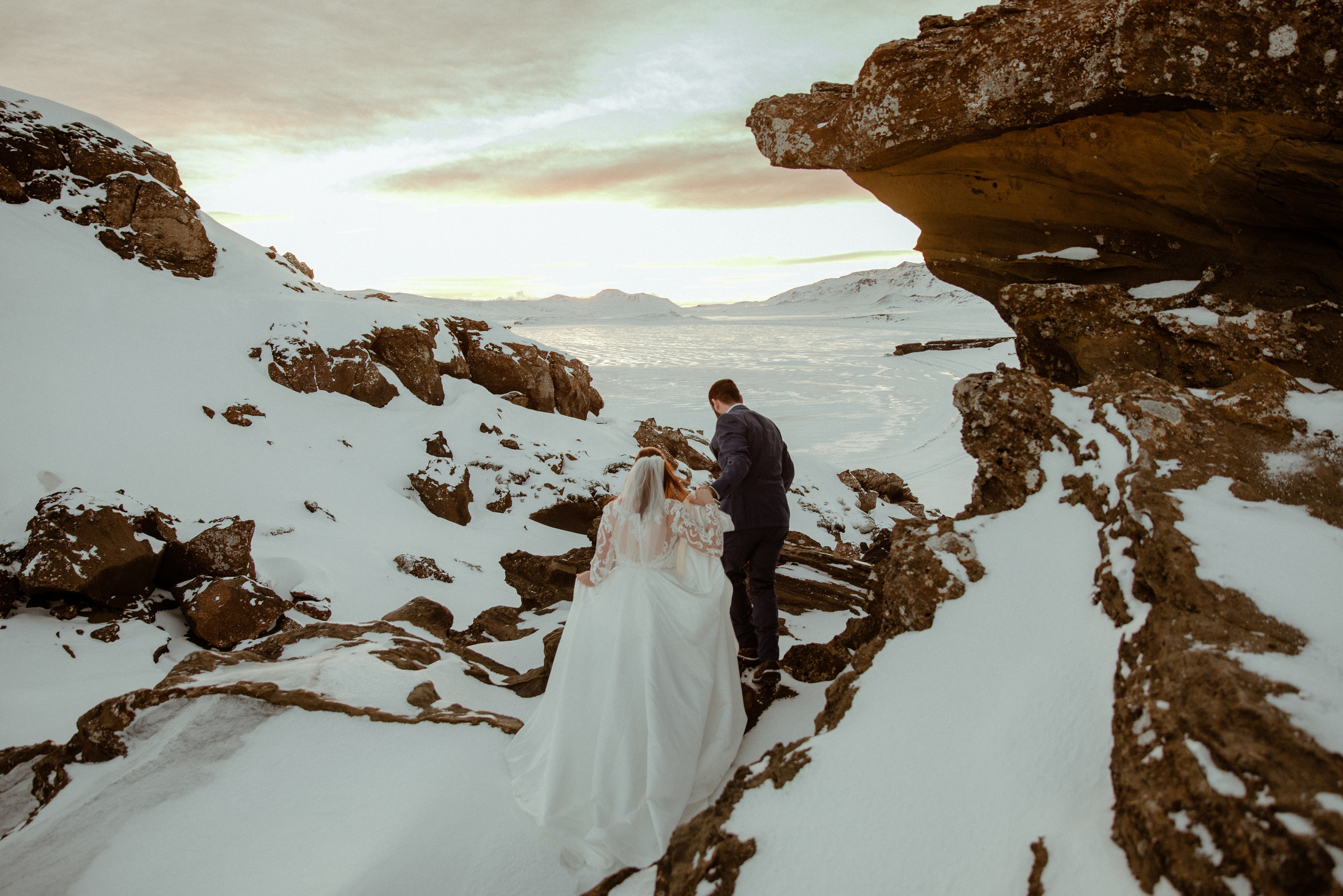 Golden Hour Elopement in Iceland. Iceland elopement photographer & videographer