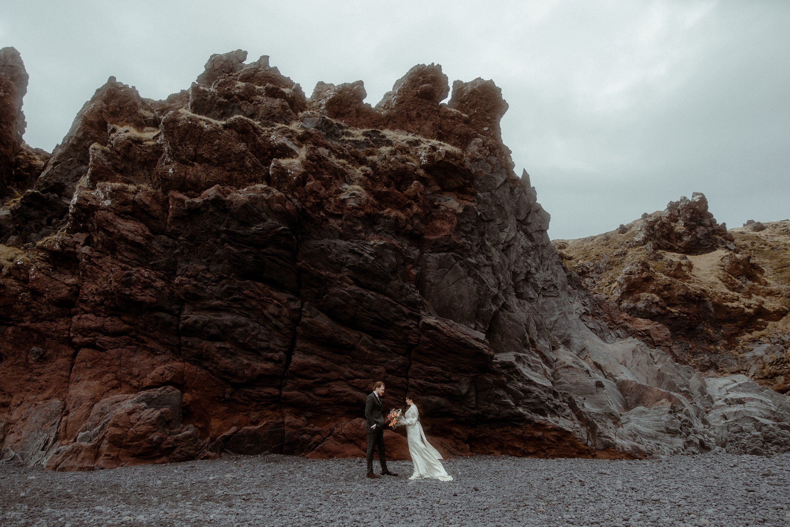 Elopement at Snaefellsnes Iceland | Wedding photos with Icelandic horses. Iceland elopement photo and video | Nikolaichik Photo