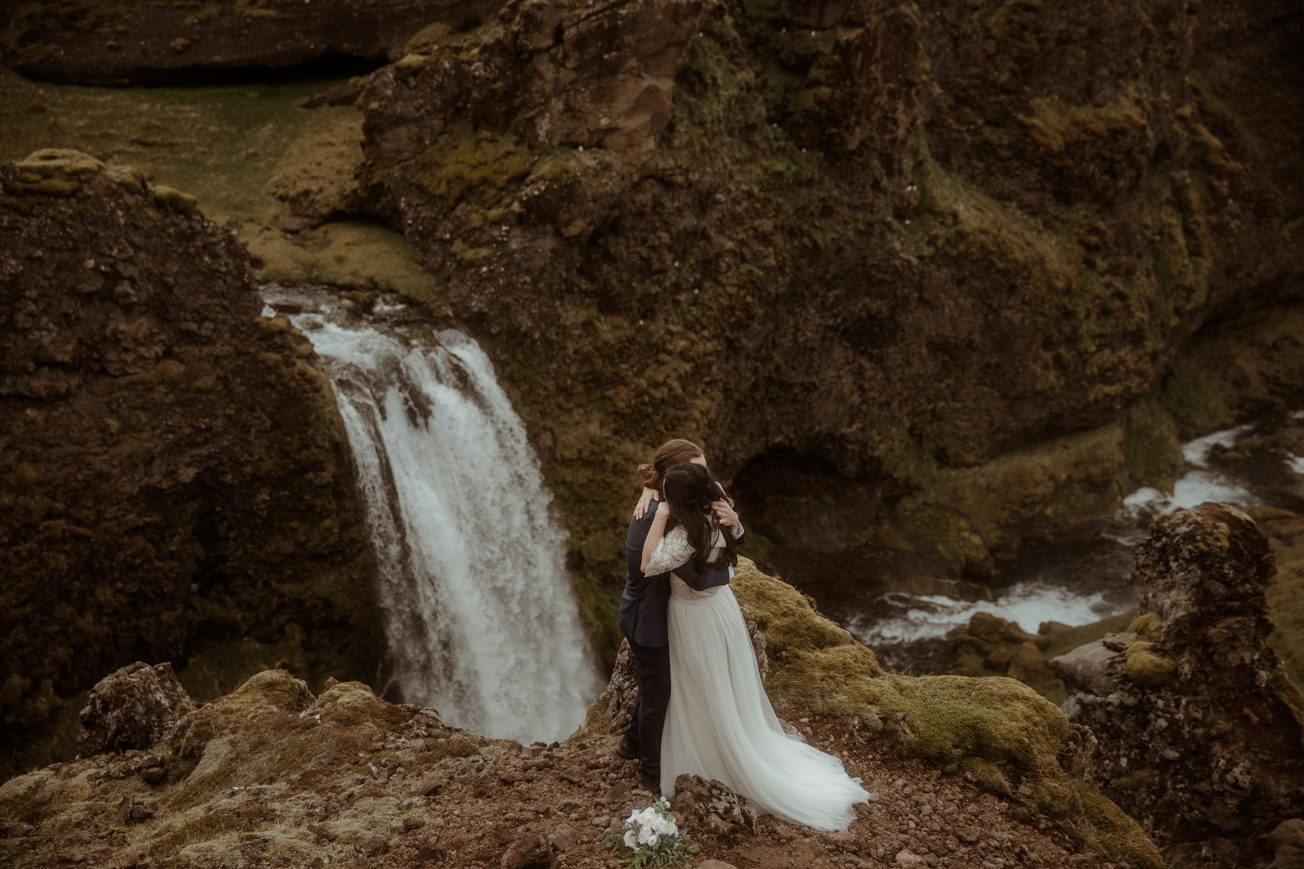 Hiking Iceland Elopement. Iceland elopement photographer & videographer