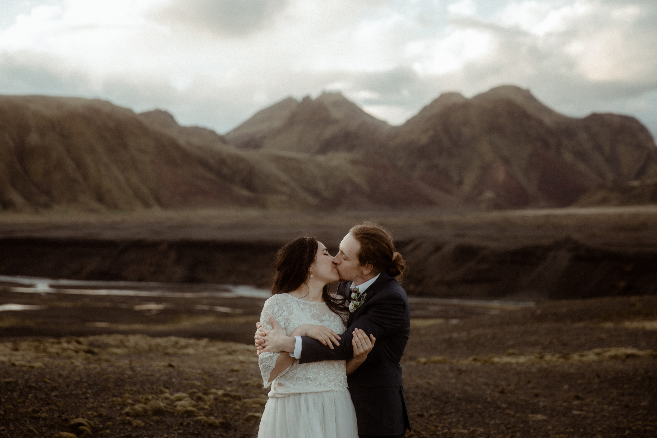 Hiking Iceland Elopement. Iceland elopement photographer & videographer