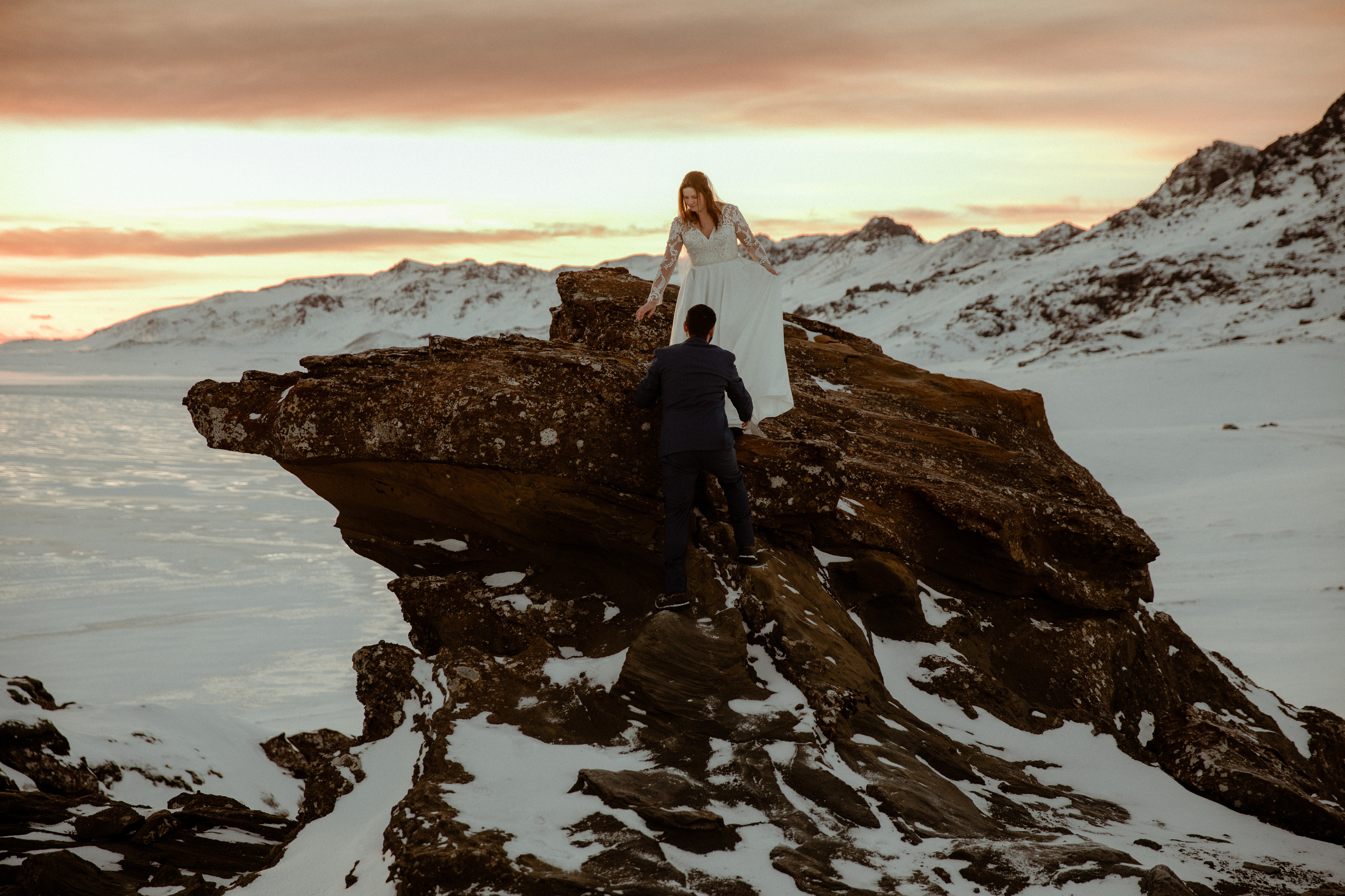 Golden Hour Elopement in Iceland. Iceland elopement photographer & videographer