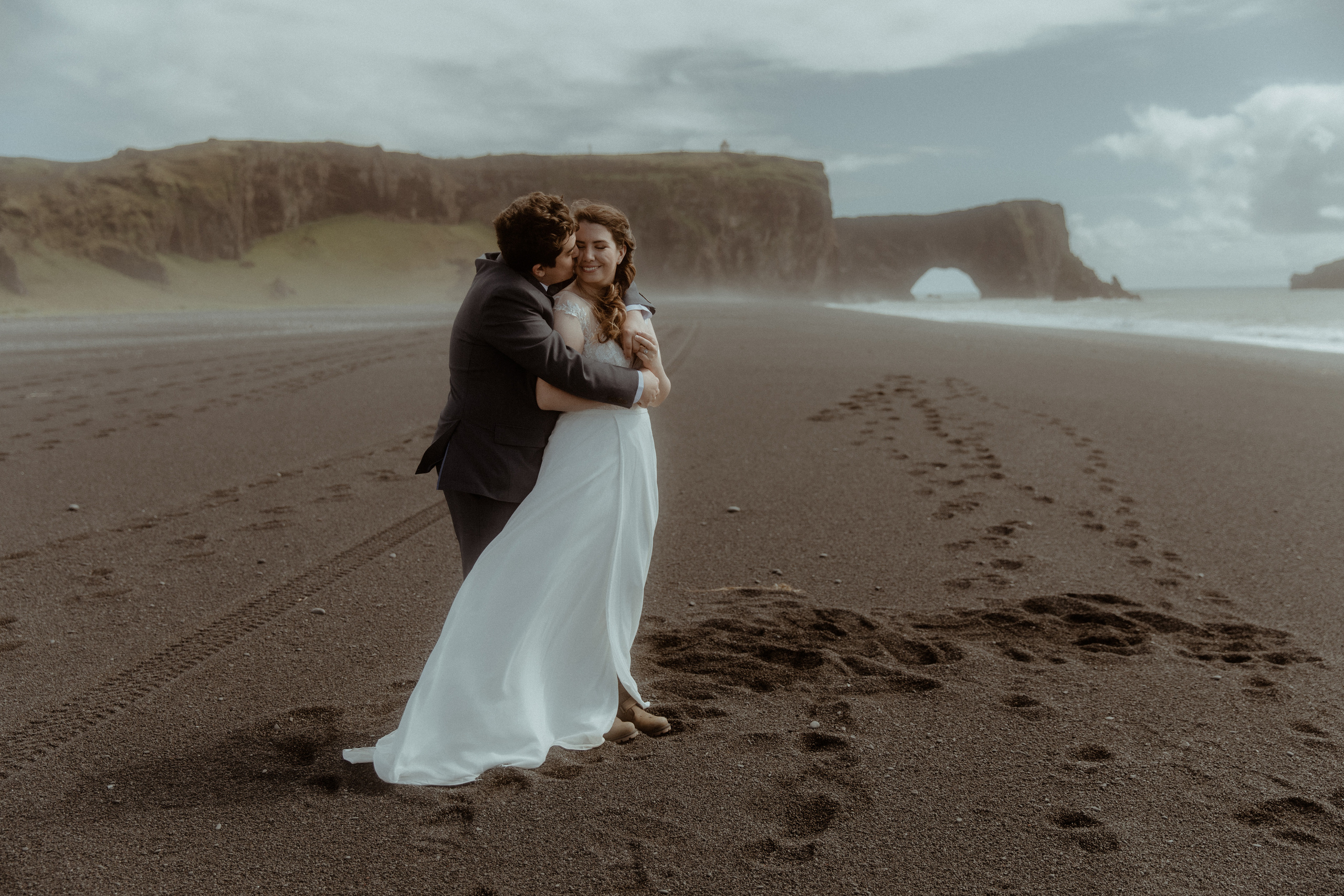 Private Black Sand Beach Elopement. Iceland elopement photographer & videographer