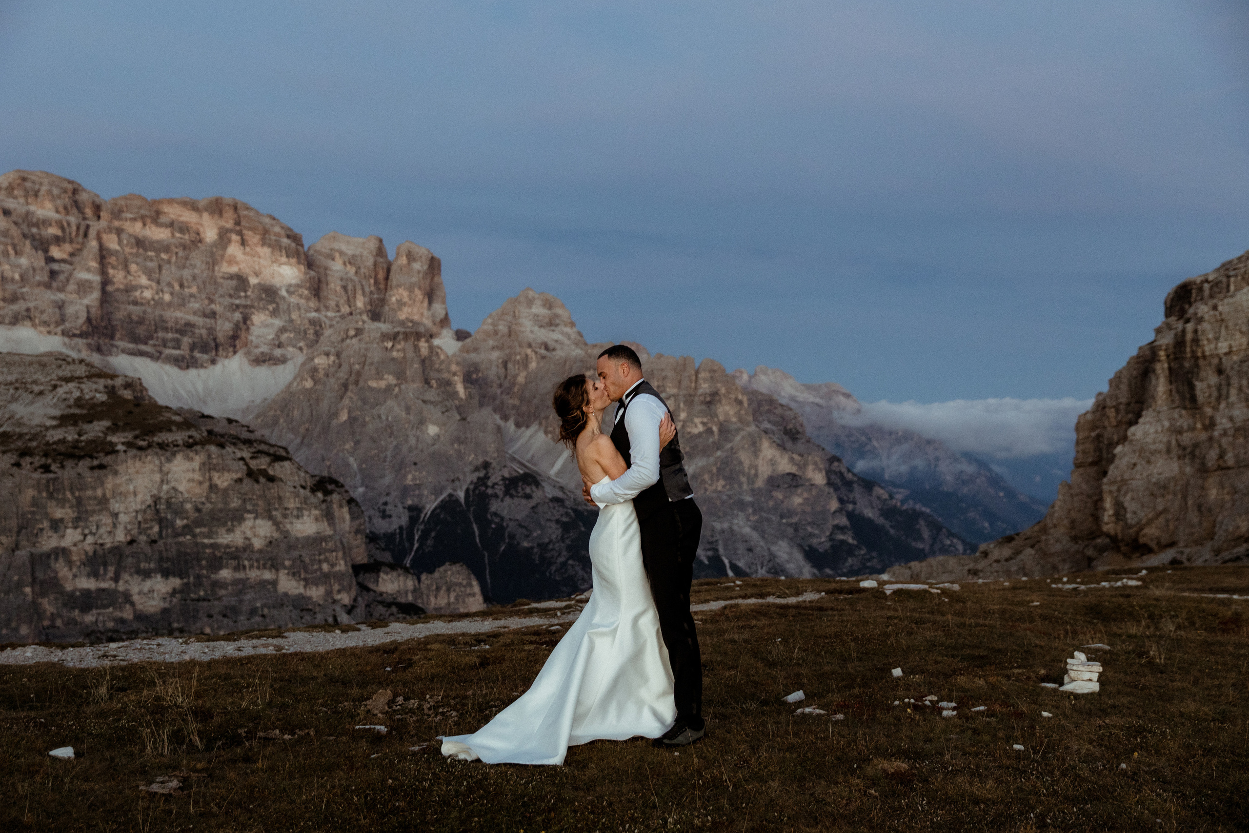 Sunrise Dolomites Elopement. Iceland elopement photographer & videographer
