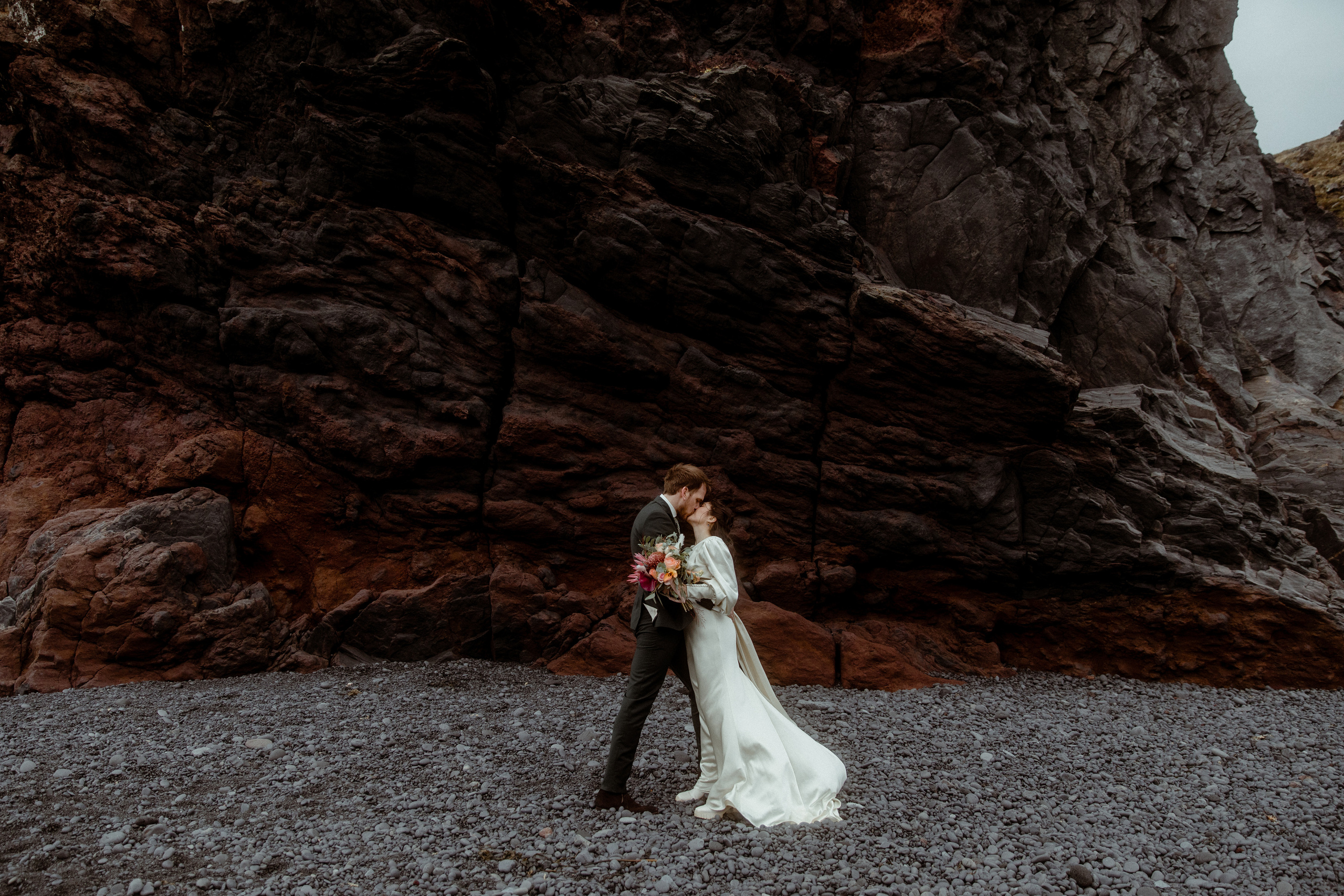 Elopement at Snaefellsnes Iceland | Wedding photos with Icelandic horses. Iceland elopement photo and video | Nikolaichik Photo